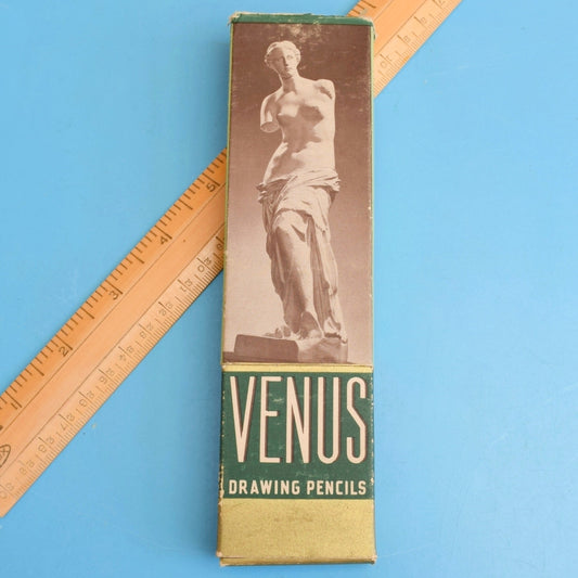 Vintage 1960s Venus Drawing Pencils / Wooden Ruler - Stationary