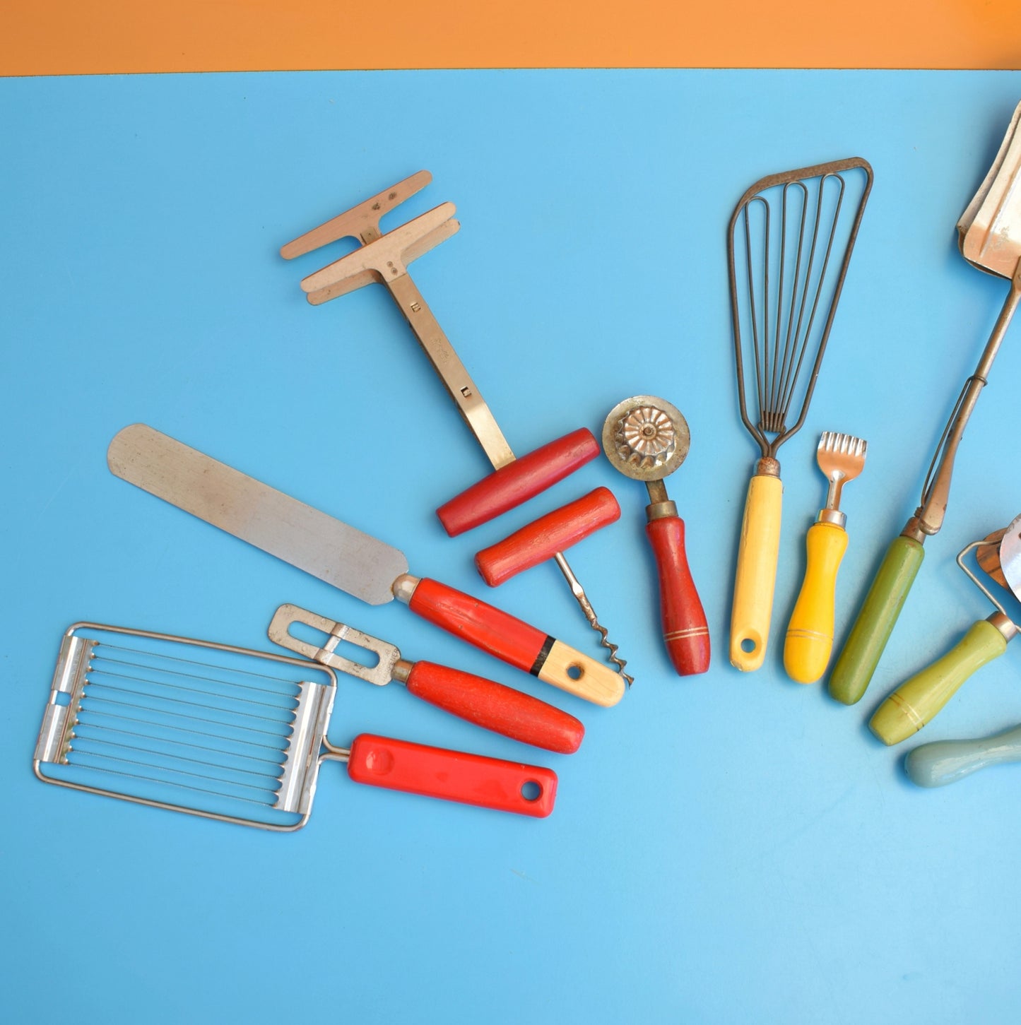 Vintage 1960s Kitchen Utensils - Smaller - Rainbow by Pineapple Retro