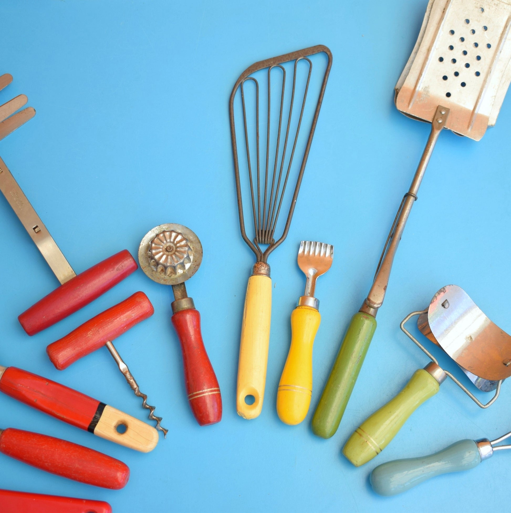 Vintage 1960s Kitchen Utensils - Smaller - Rainbow by Pineapple Retro