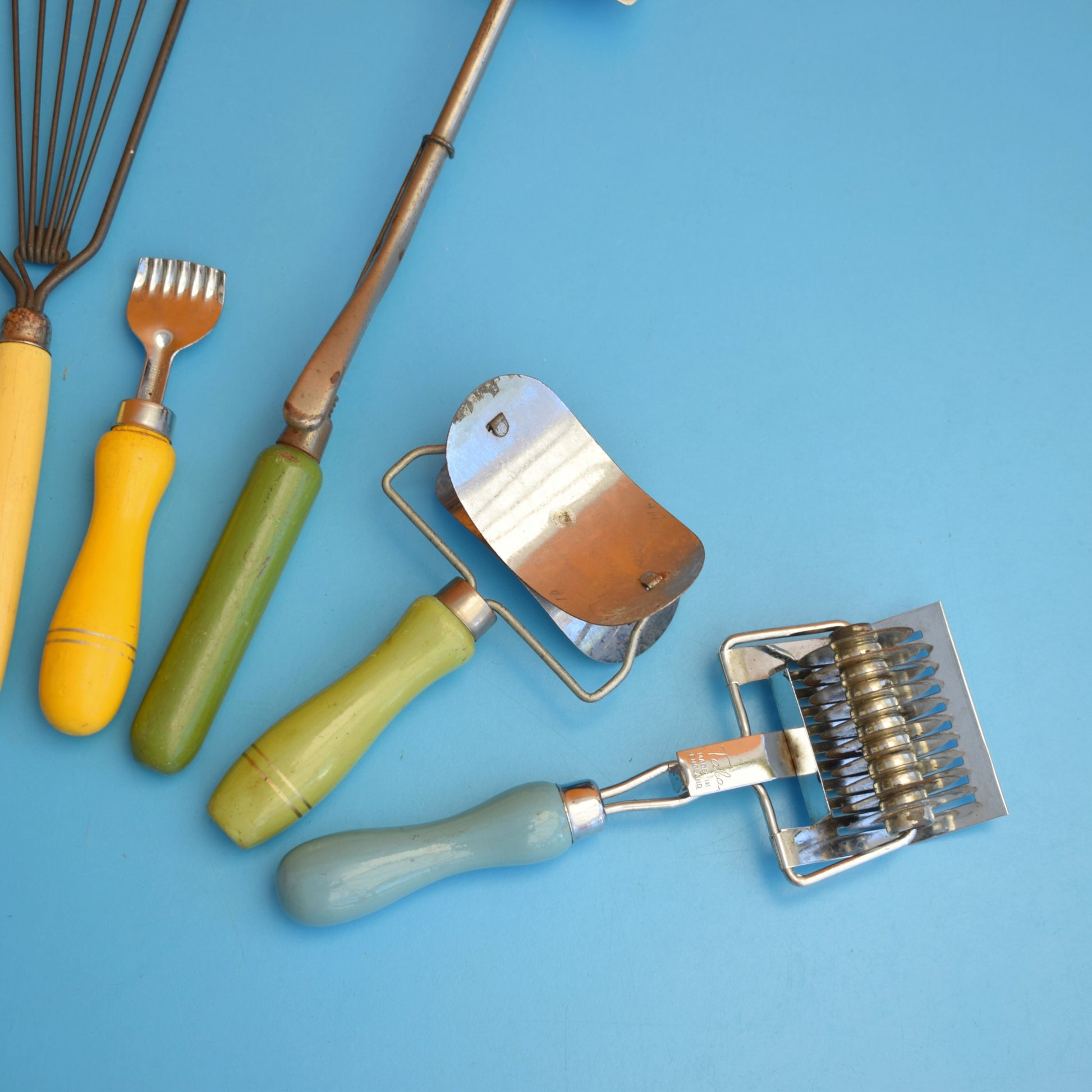Vintage 1960s Kitchen Utensils - Smaller - Rainbow by Pineapple Retro