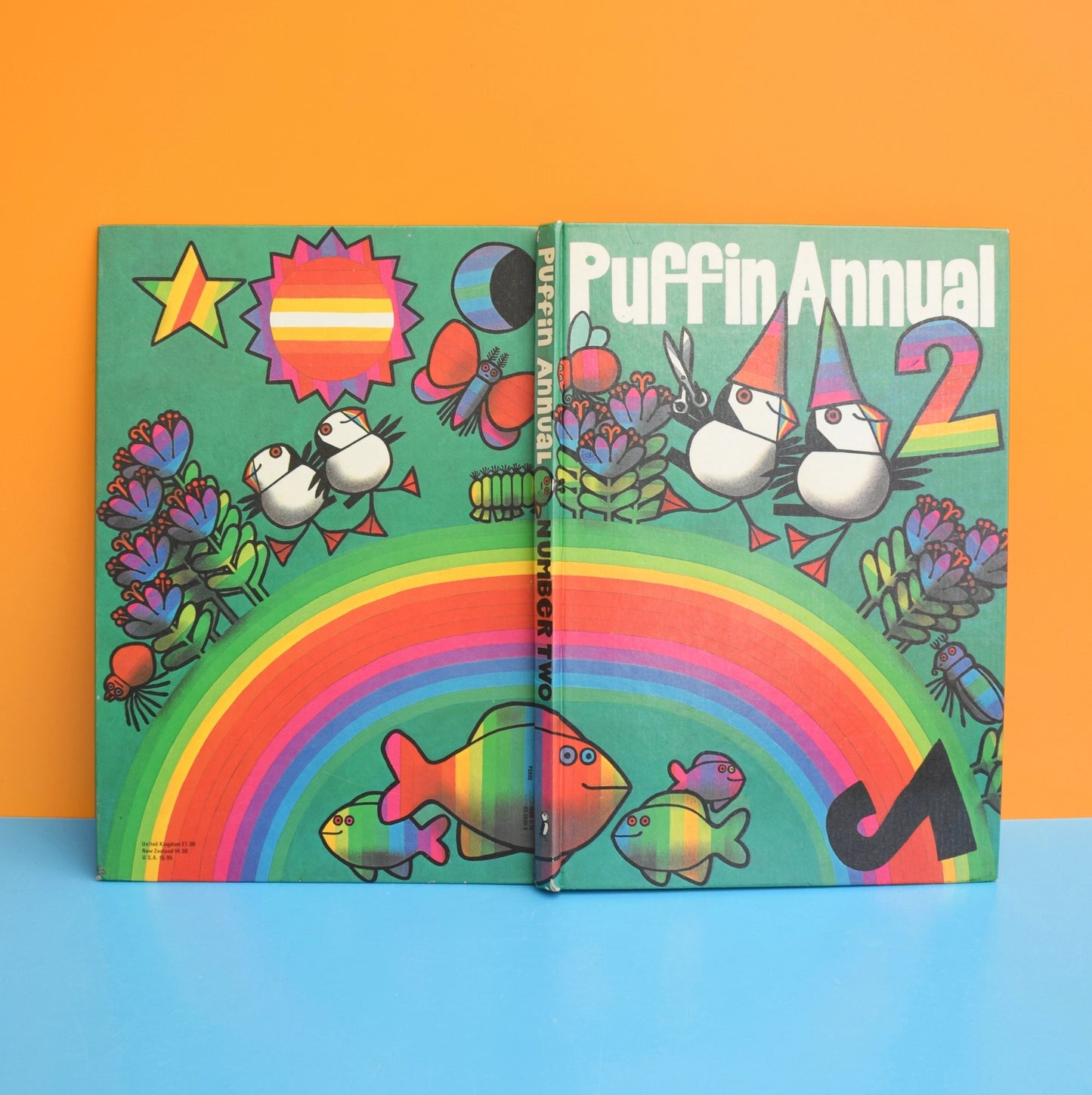Vintage 1970s Number 2 Puffin Annual - Rainbow by Pineapple Retro