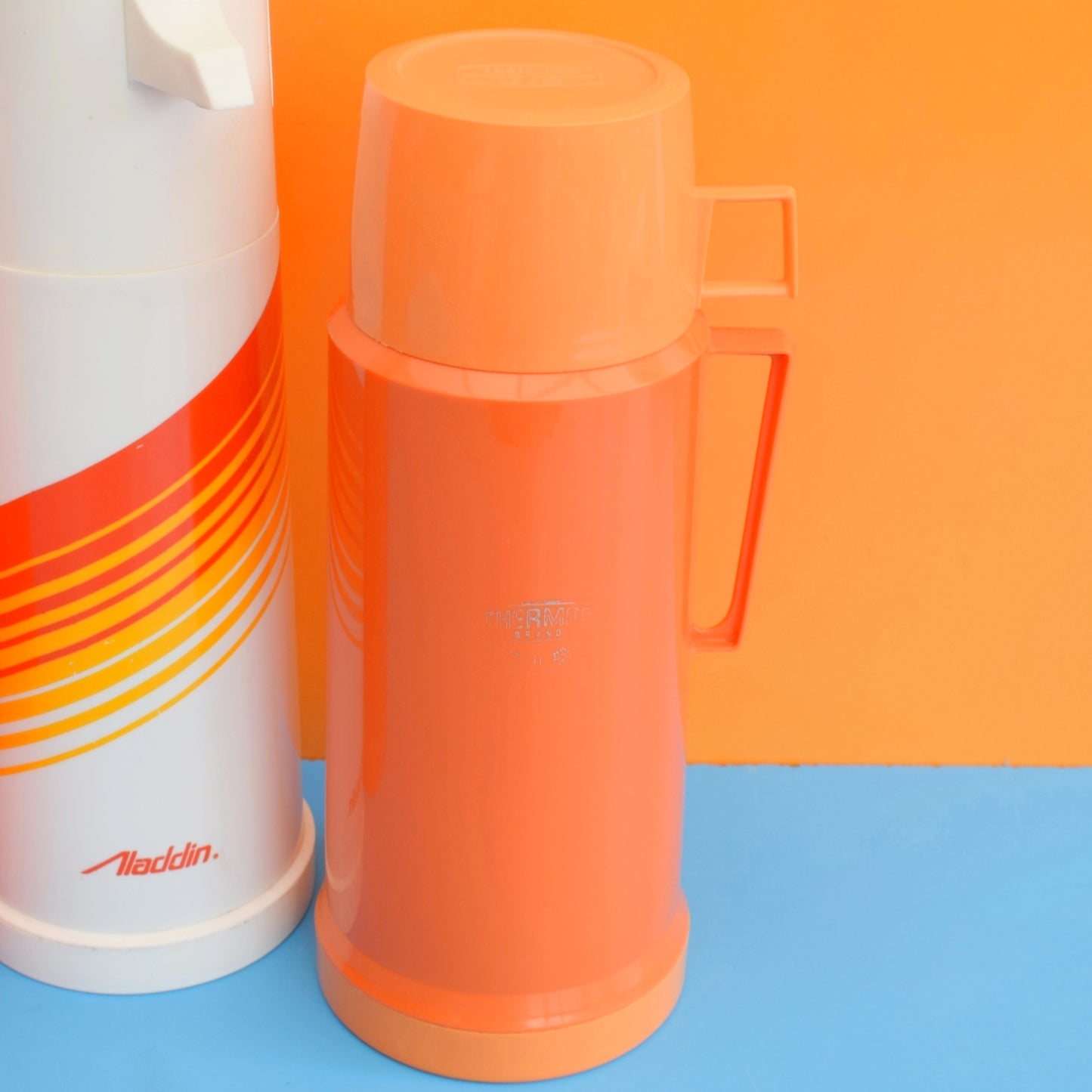 Vintage 1970s Plastic Thermos Flasks - Various