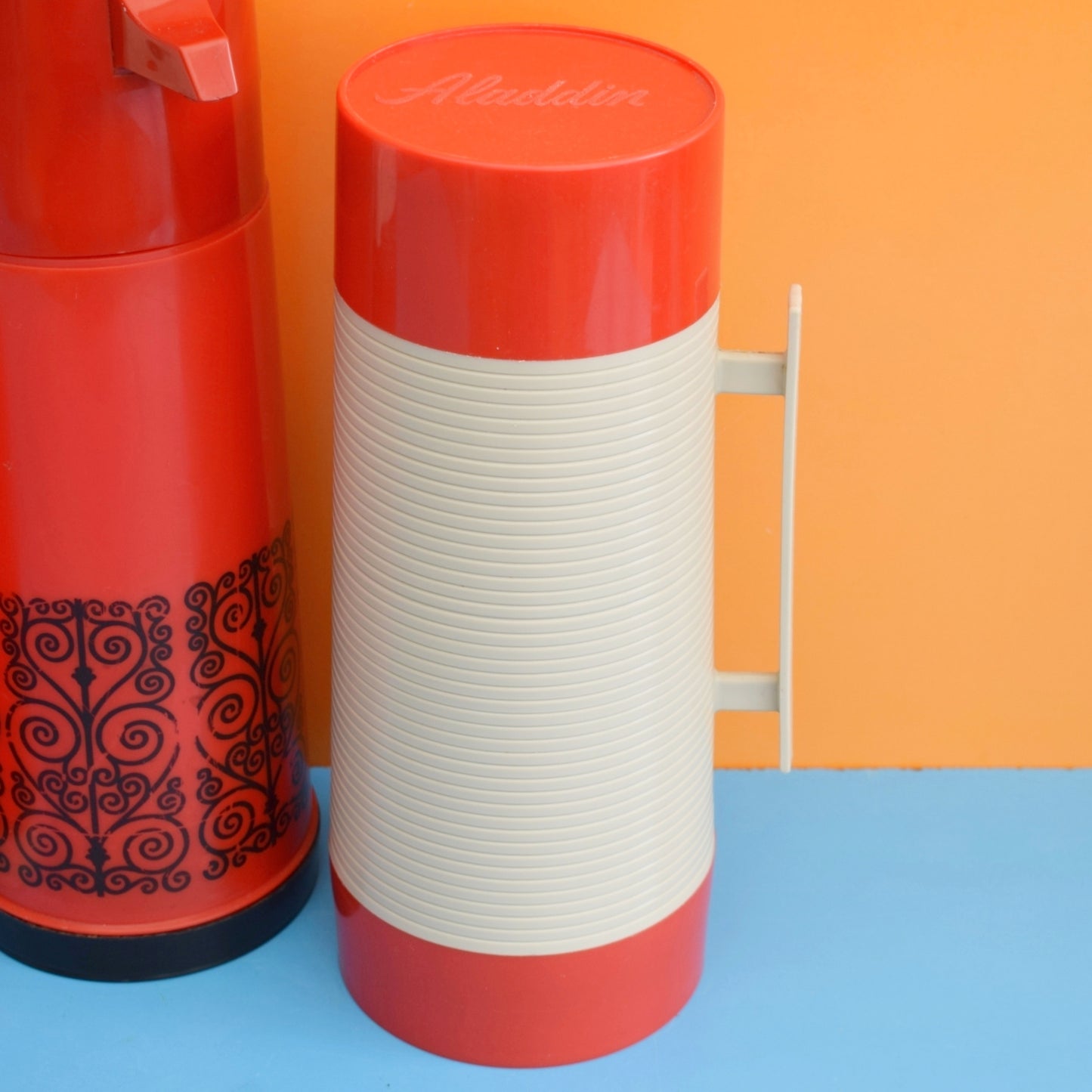 Vintage 1970s Plastic Thermos Flasks - Various