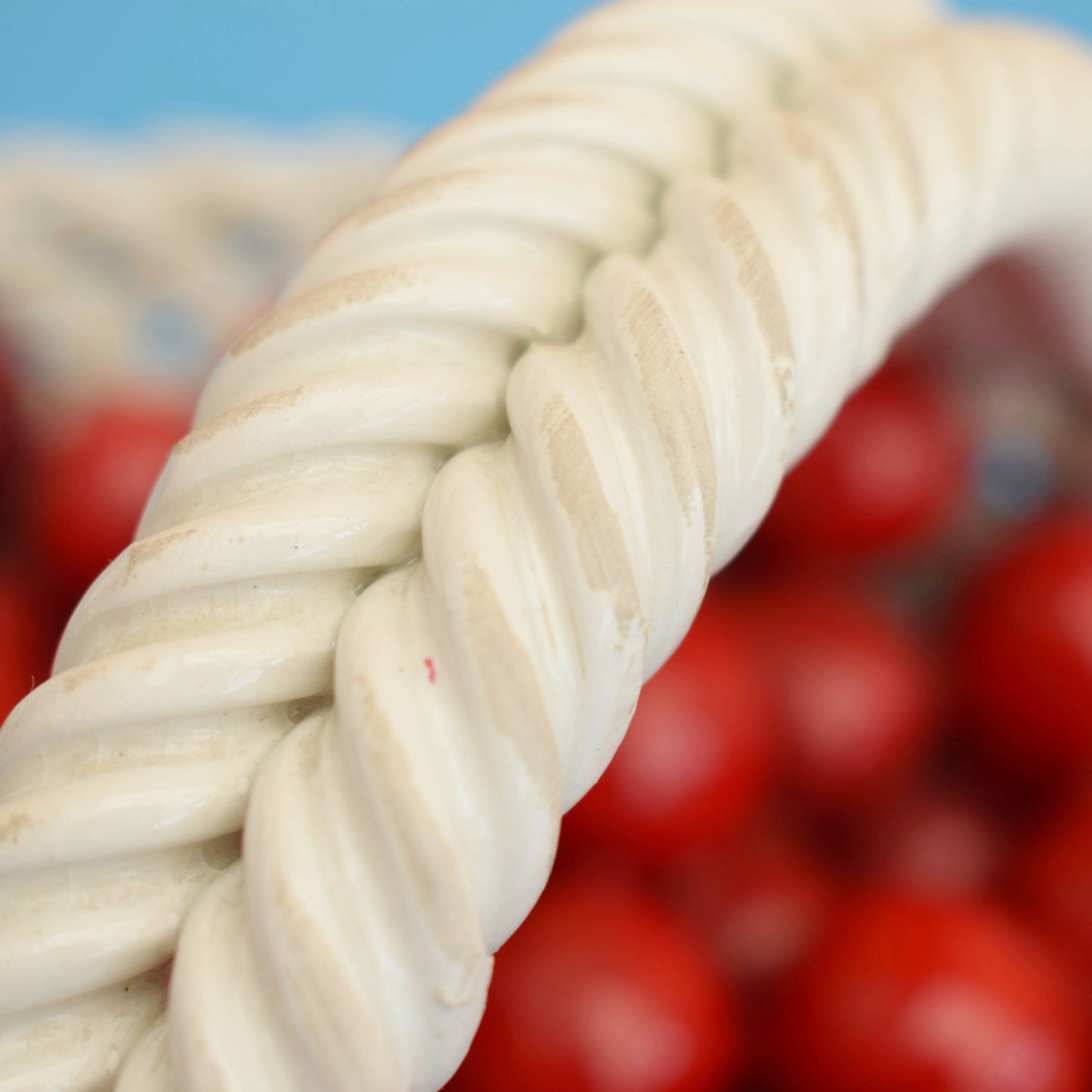 Vintage 1960s China Basket Of Fruit / Cherries - Bassano