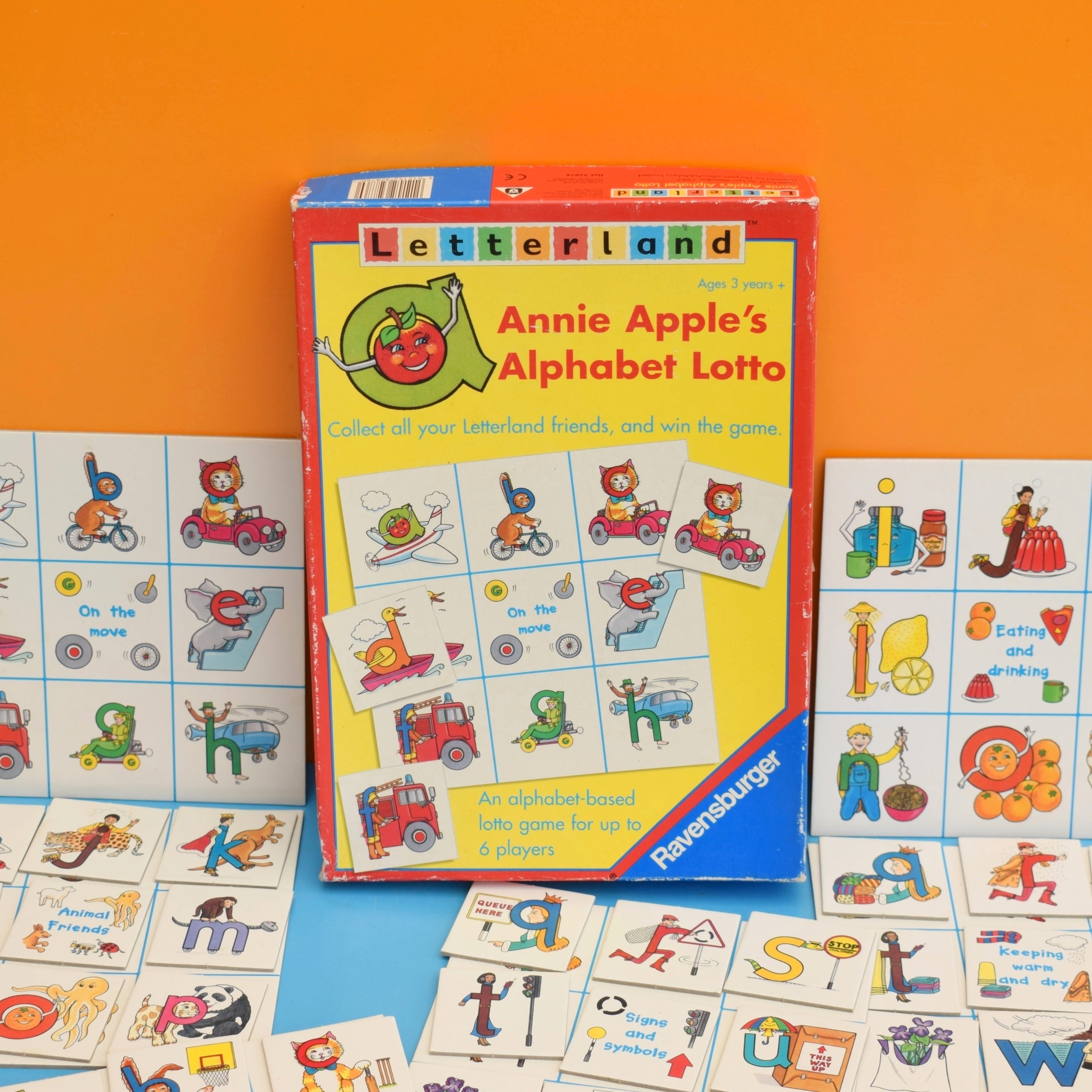 Vintage 1980s Annie Apple's Alphabet Lotto - Letterland