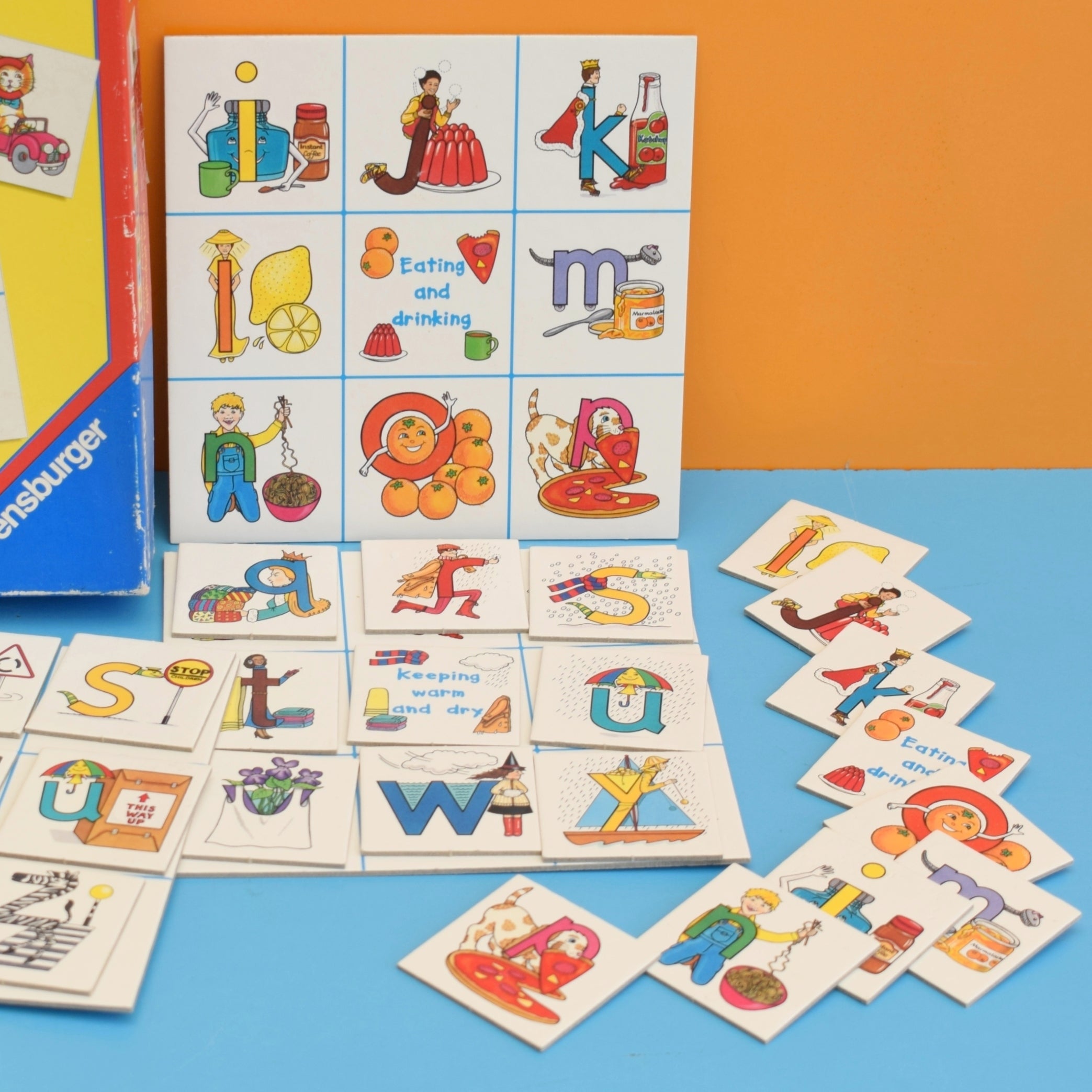 Vintage 1980s Annie Apple's Alphabet Lotto - Letterland