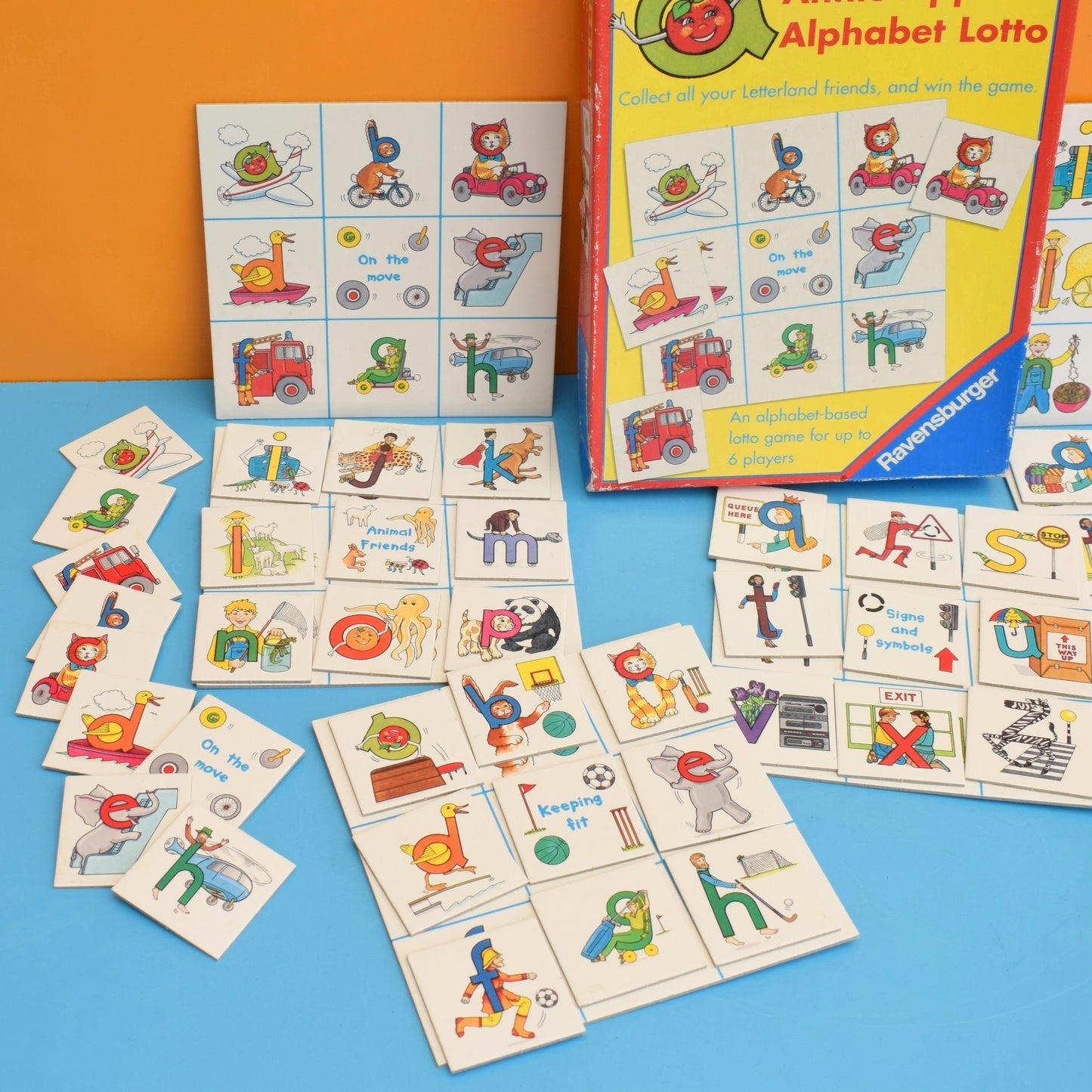 Vintage 1980s Annie Apple's Alphabet Lotto  - Letterland