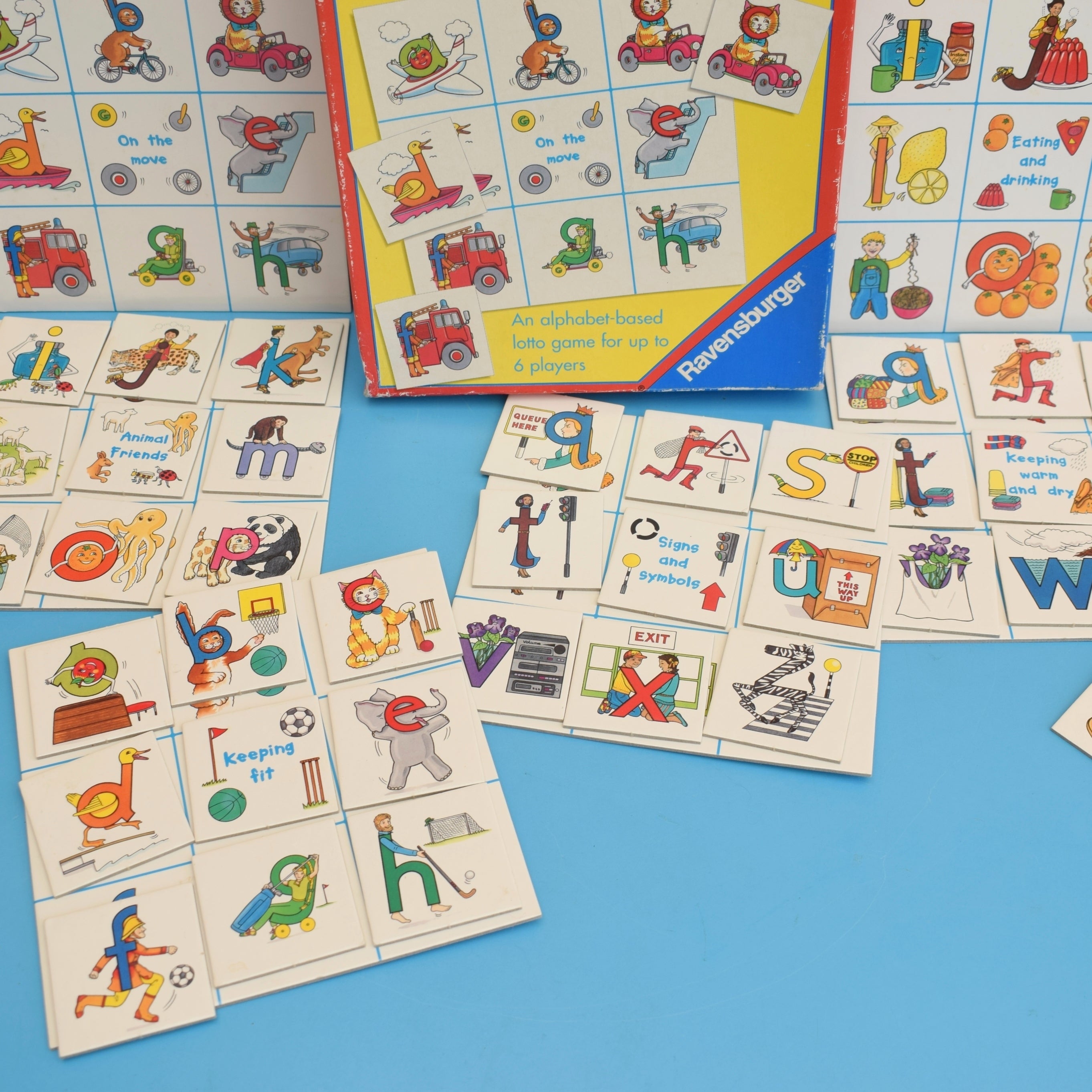 Vintage 1980s Annie Apple's Alphabet Lotto - Letterland