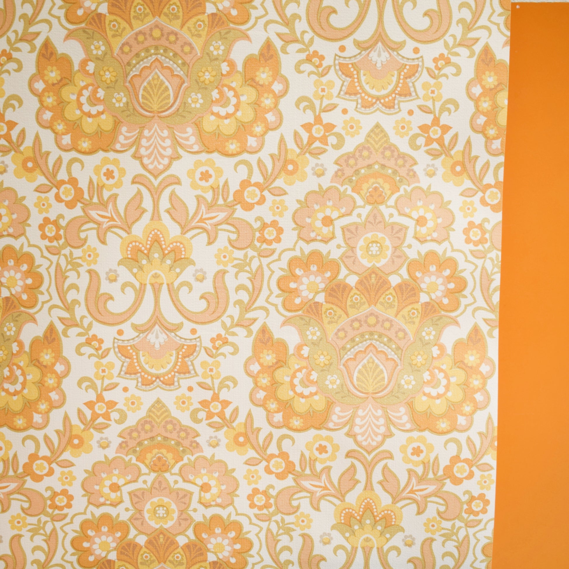 Vintage 1960s Novamura Wallpaper - Multiples Available - Yellow by Pineapple Retro