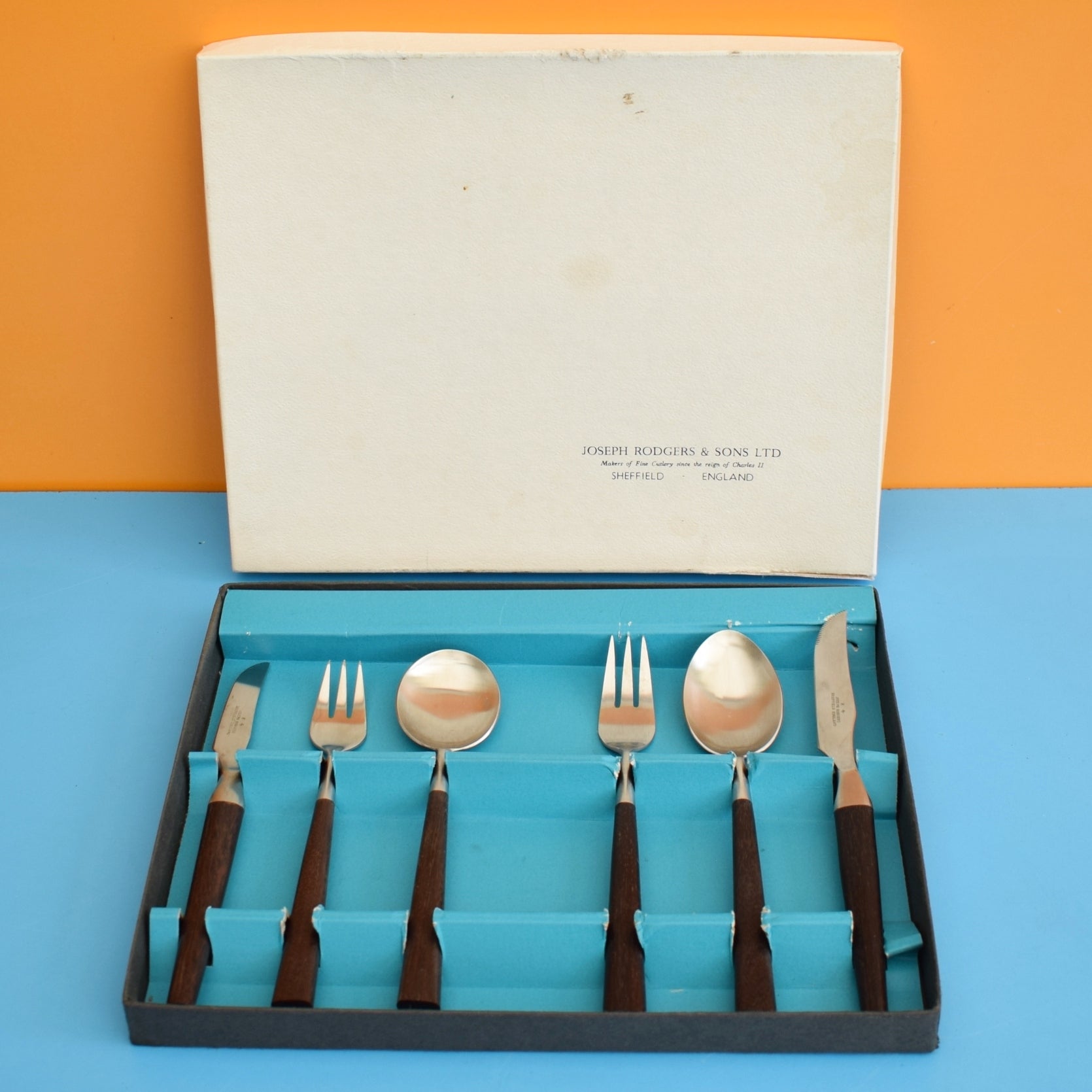 Vintage 1960s Single Place Setting Cutlery - Joseph Rogers- Manhattan - Boxed by Pineapple Retro