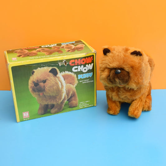 Vintage 1980s Chow Chow - Battery Walking Dog Toy