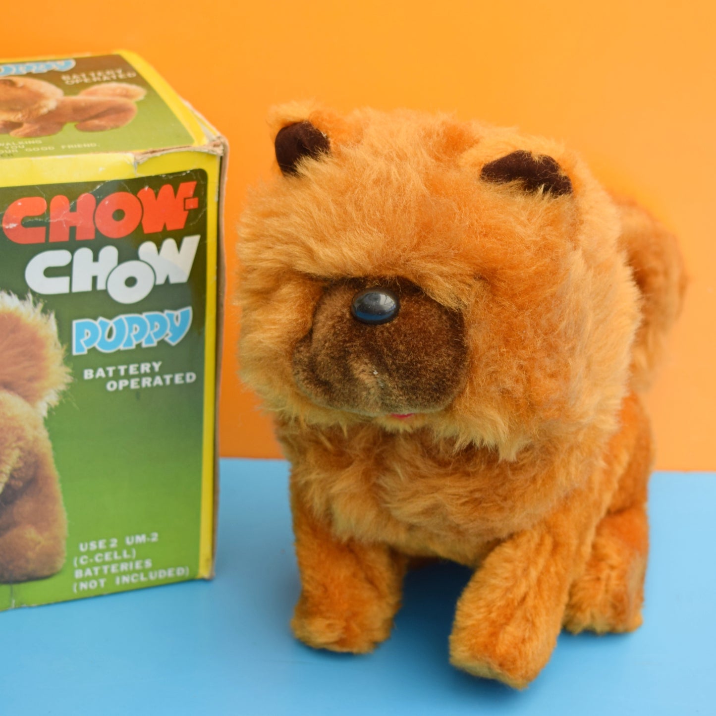 Vintage 1980s Chow Chow - Battery Walking Dog Toy