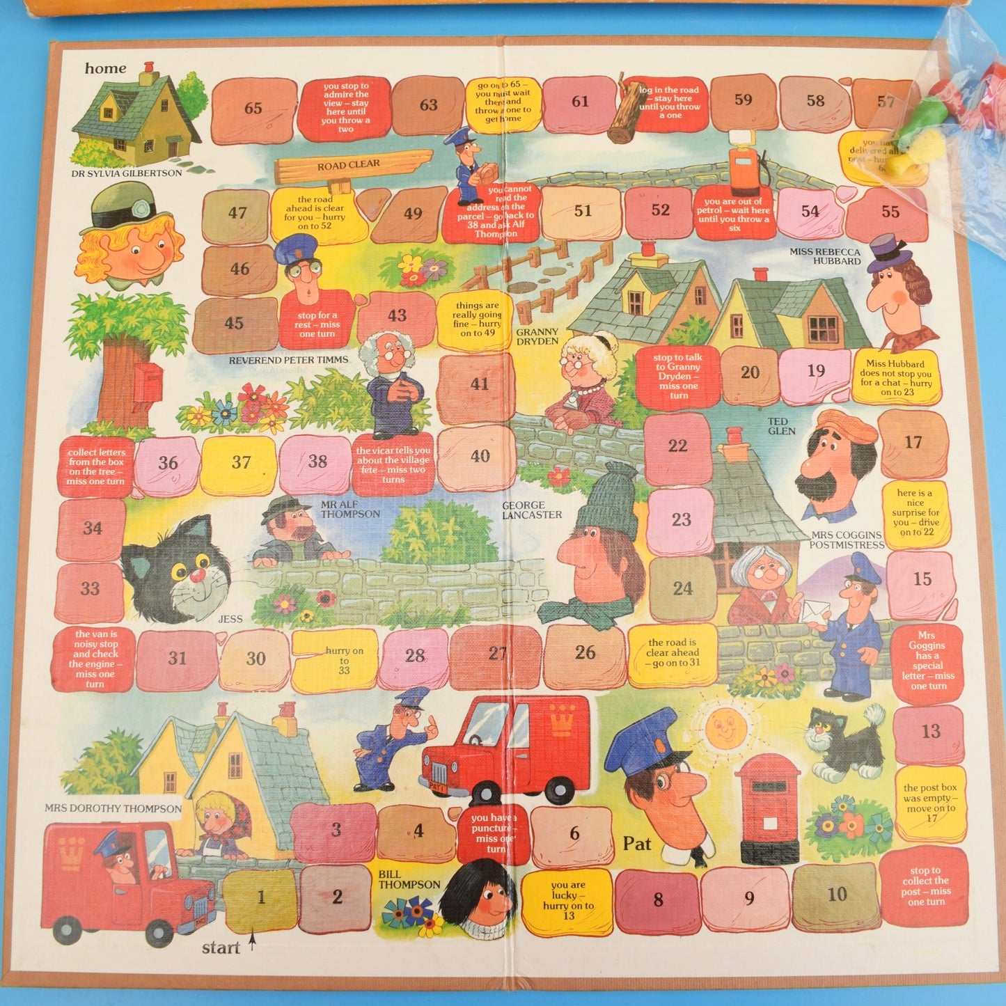 Vintage 1980s Postman Pat Board Game - Complete