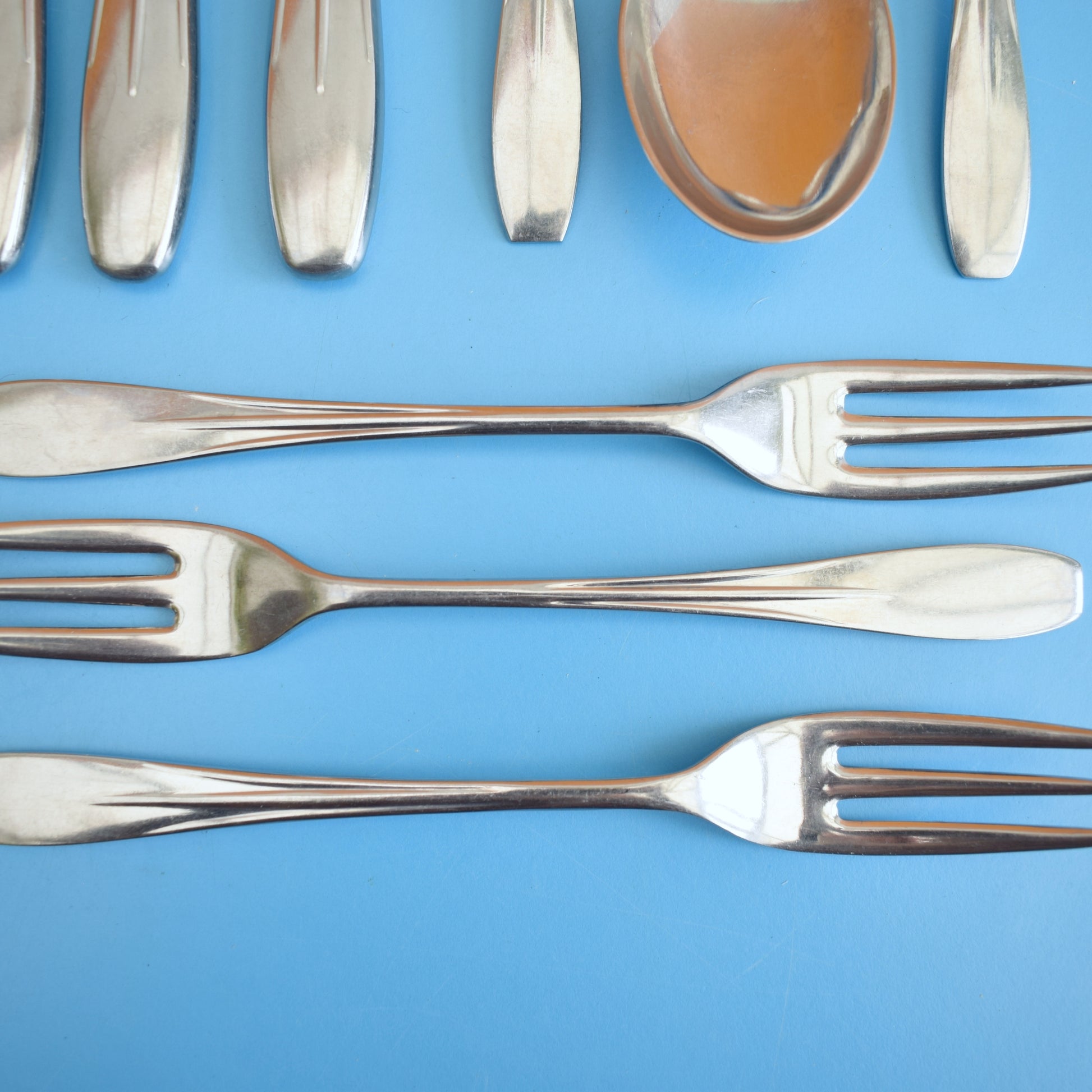 Vintage 1960s Stainless Steel Cutlery Set - C B & S England by Vintage