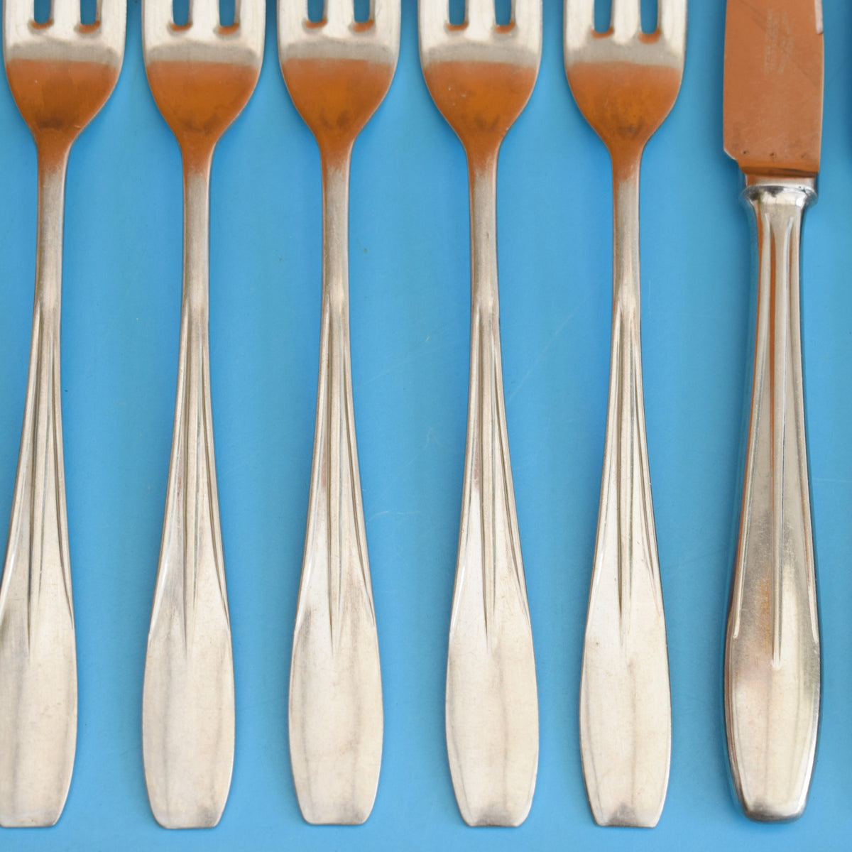 Vintage 1960s Stainless Steel Cutlery Set - C B & S England by Vintage