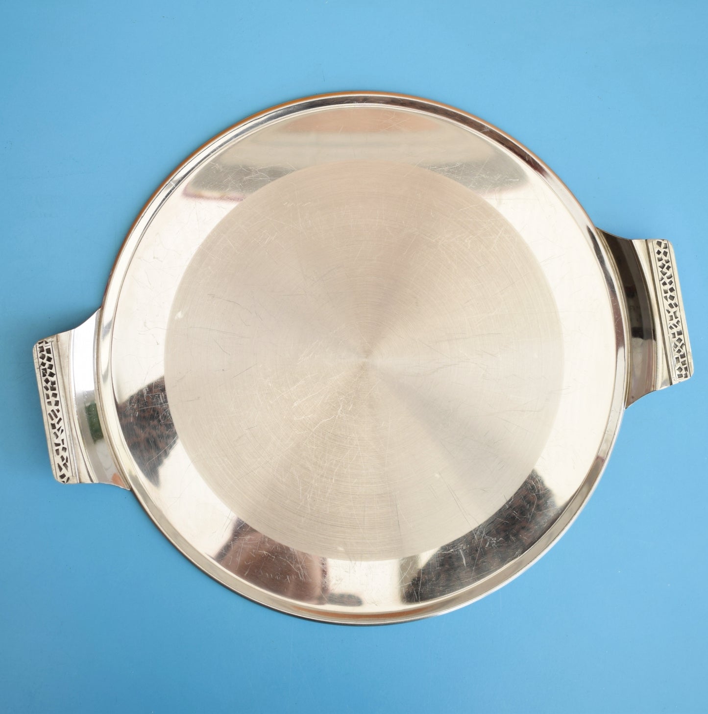 Vintage 1960s Stainless Steel Viners Mosaic Tray by Vintage
