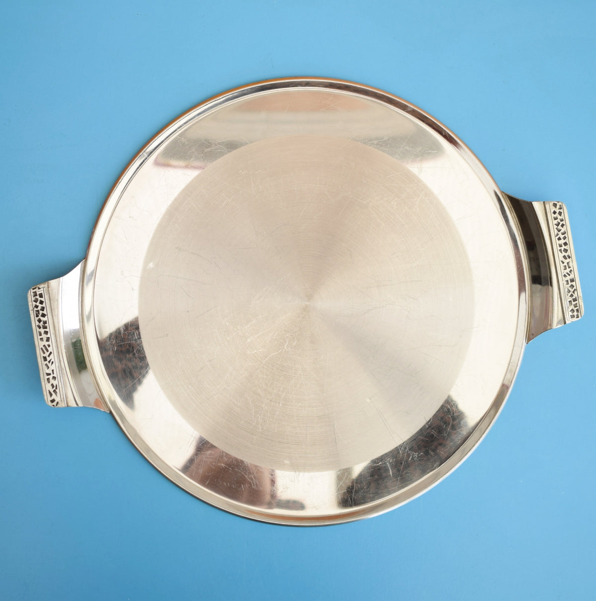 Vintage 1960s Stainless Steel Viners Mosaic Tray by Vintage