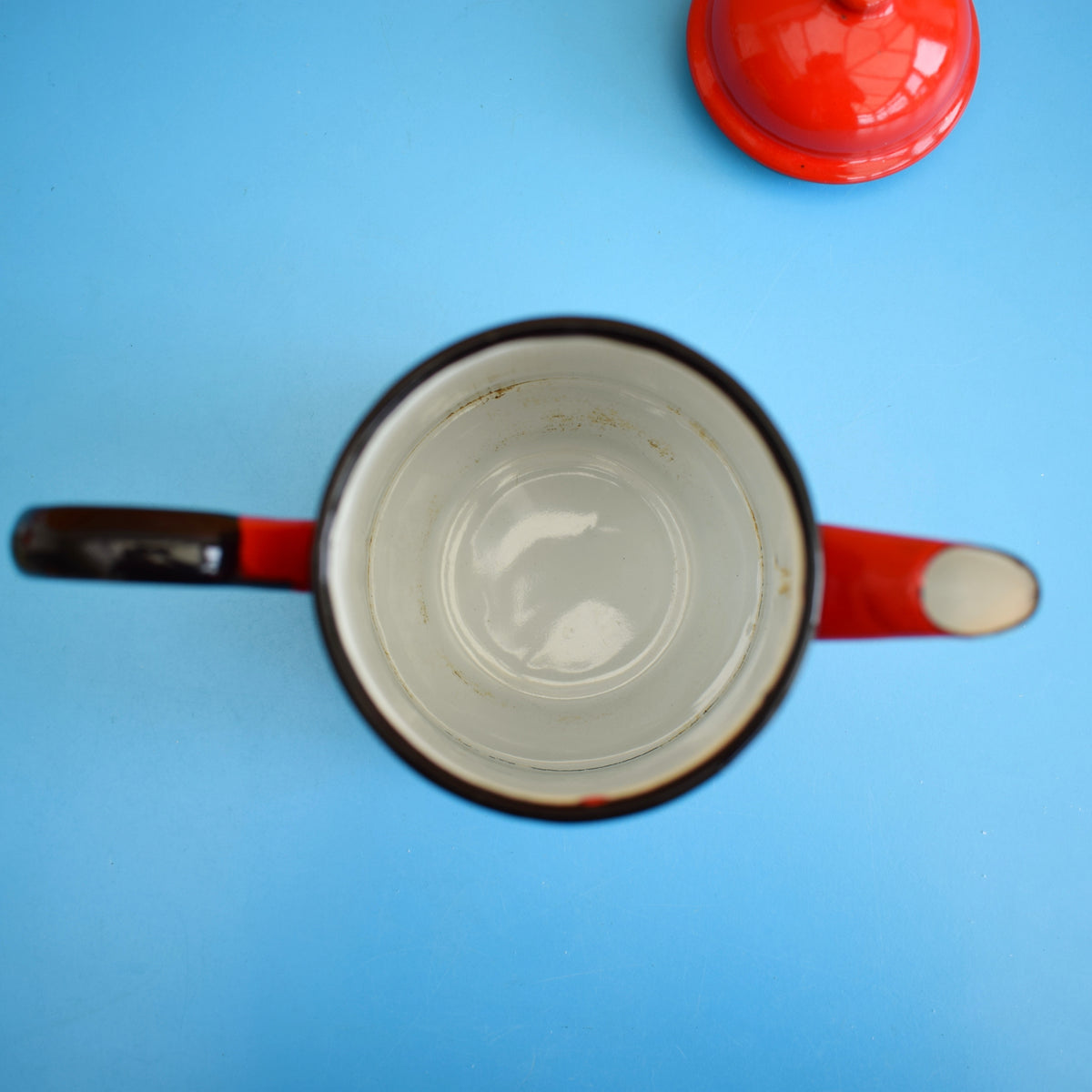 Vintage 1960s Enamel Coffee Pot - Polish - Red by Vintage