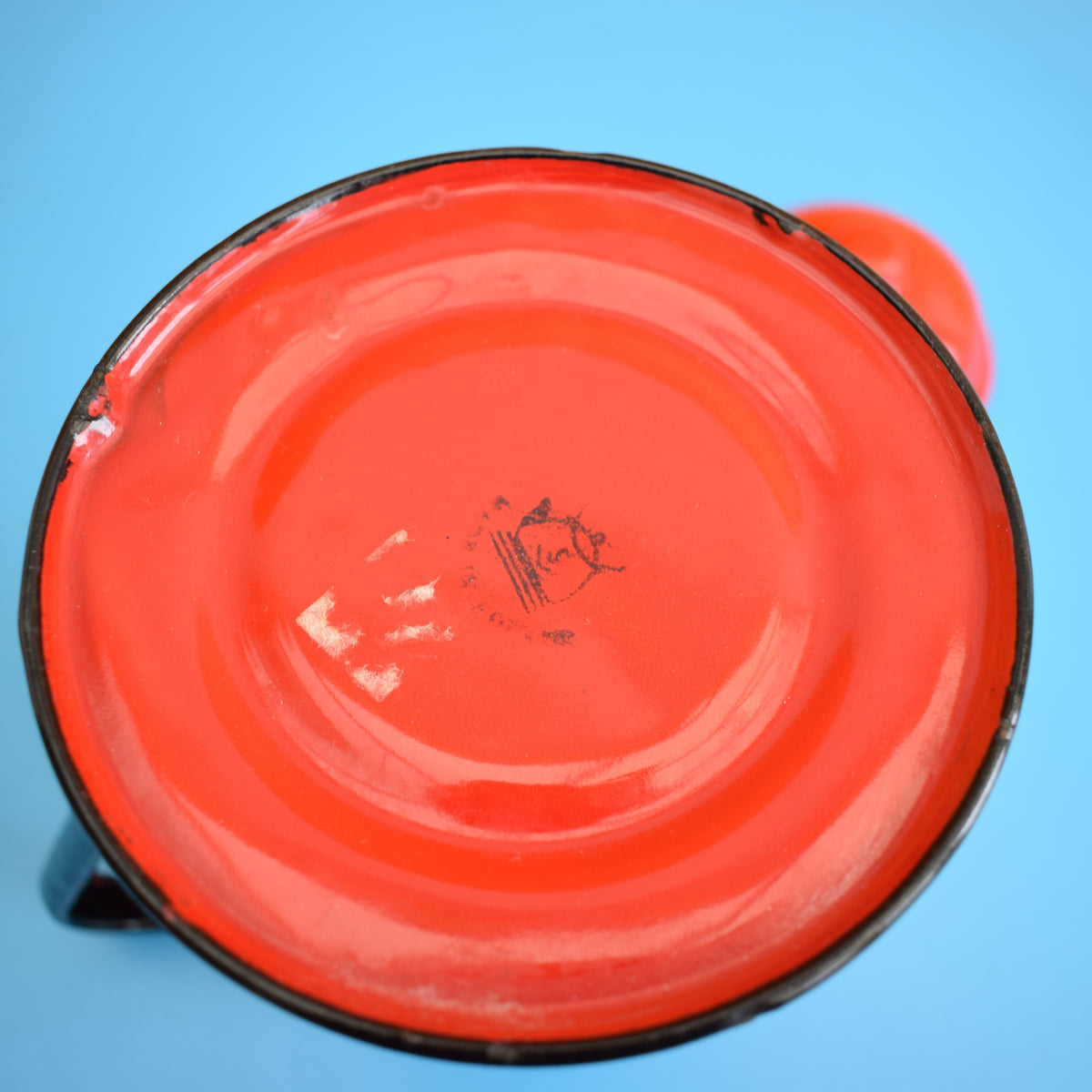 Vintage 1960s Enamel Coffee Pot - Polish - Red by Vintage