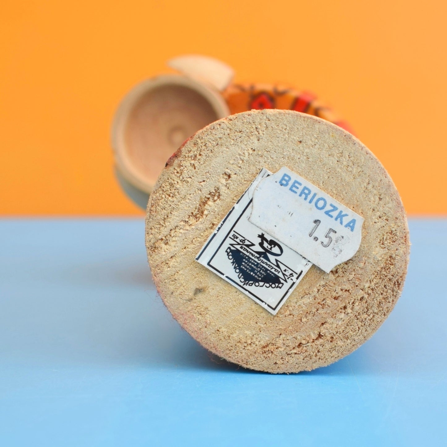 Vintage 1970s Wooden Russian Painted Figures .