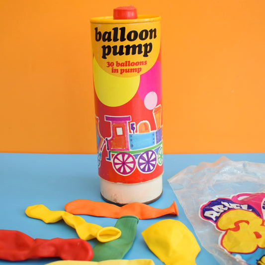 Vintage 1970s Balloon Pumps - Great Graphics / Balloons by Pineapple Retro