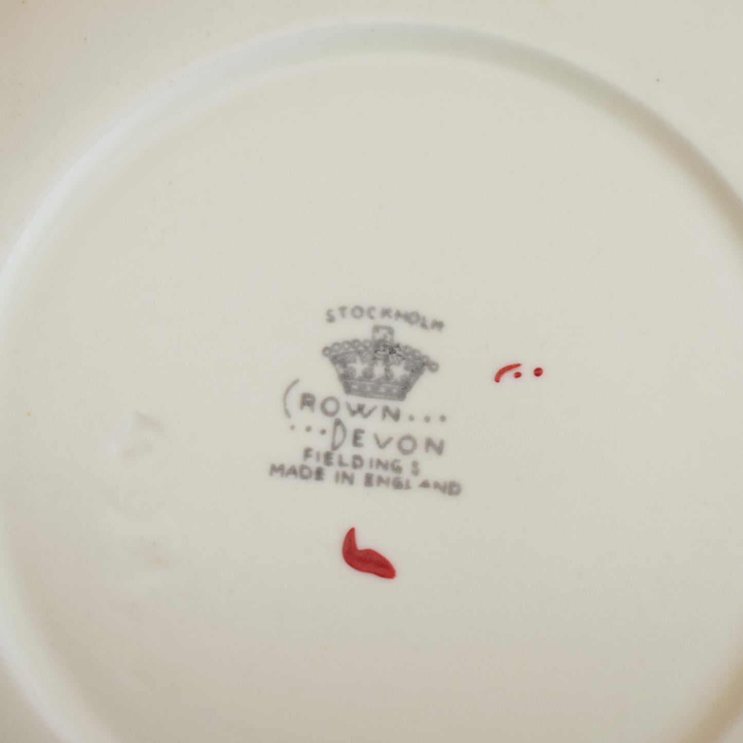 Vintage 1950s Crown Devon Stockholm Saucers x6 - Red Stag by Pineapple Retro