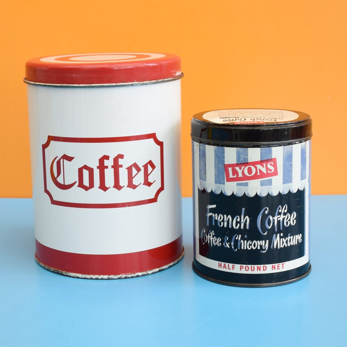 Vintage 1950s Coffee Tins - Great Storage - Regency Ware / Lyons by Vintage