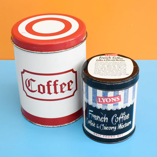 Vintage 1950s Coffee Tins - Great Storage - Regency Ware / Lyons by Vintage