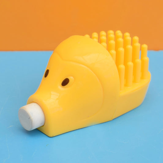 Vintage 1980s Plastic Hedgehog Pencil Sharpener