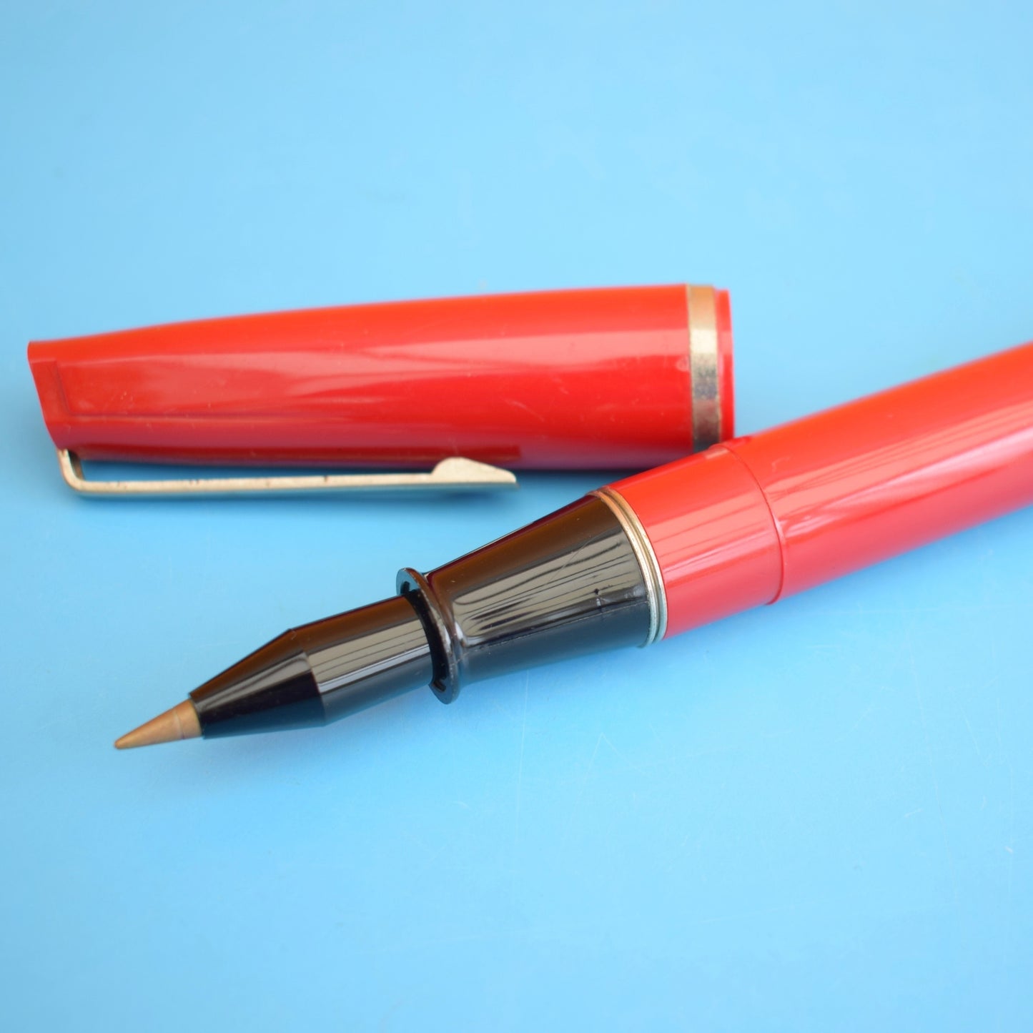 Vintage 1970s Oversized Fountain Pen Biro! - Multi Coloured Tips