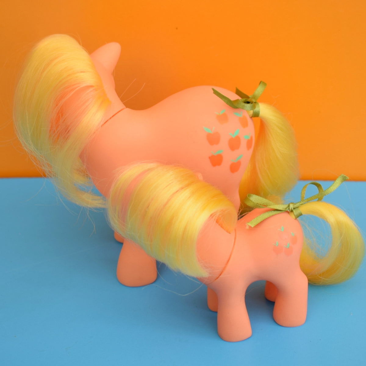 Vintage 1980s My Little Pony - AppleJack & Baby by Pineapple Retro
