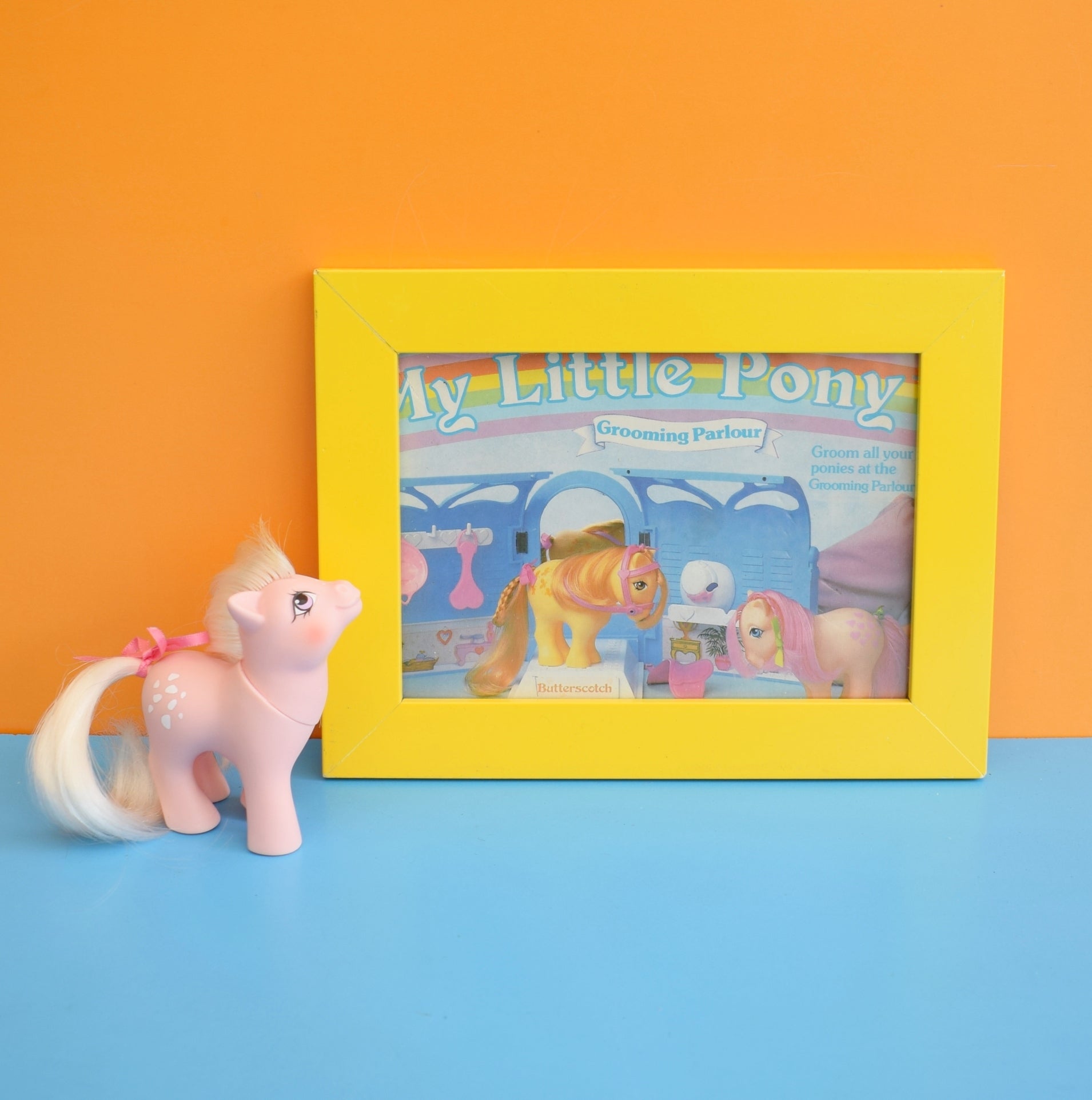 Vintage 1980s My Little Pony - Framed Grooming Parlour Box Section by Pineapple Retro
