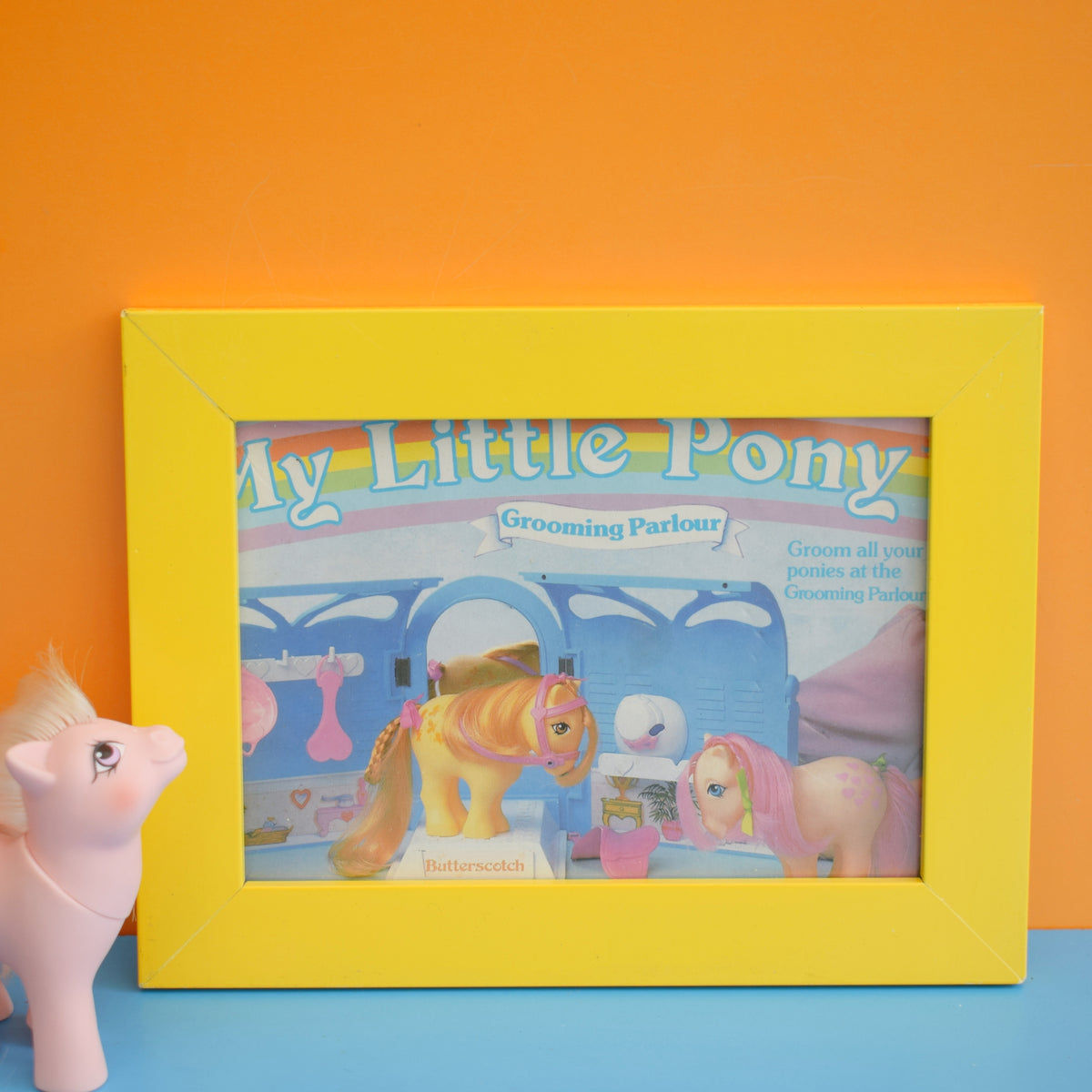 Vintage 1980s My Little Pony - Framed Grooming Parlour Box Section by Pineapple Retro