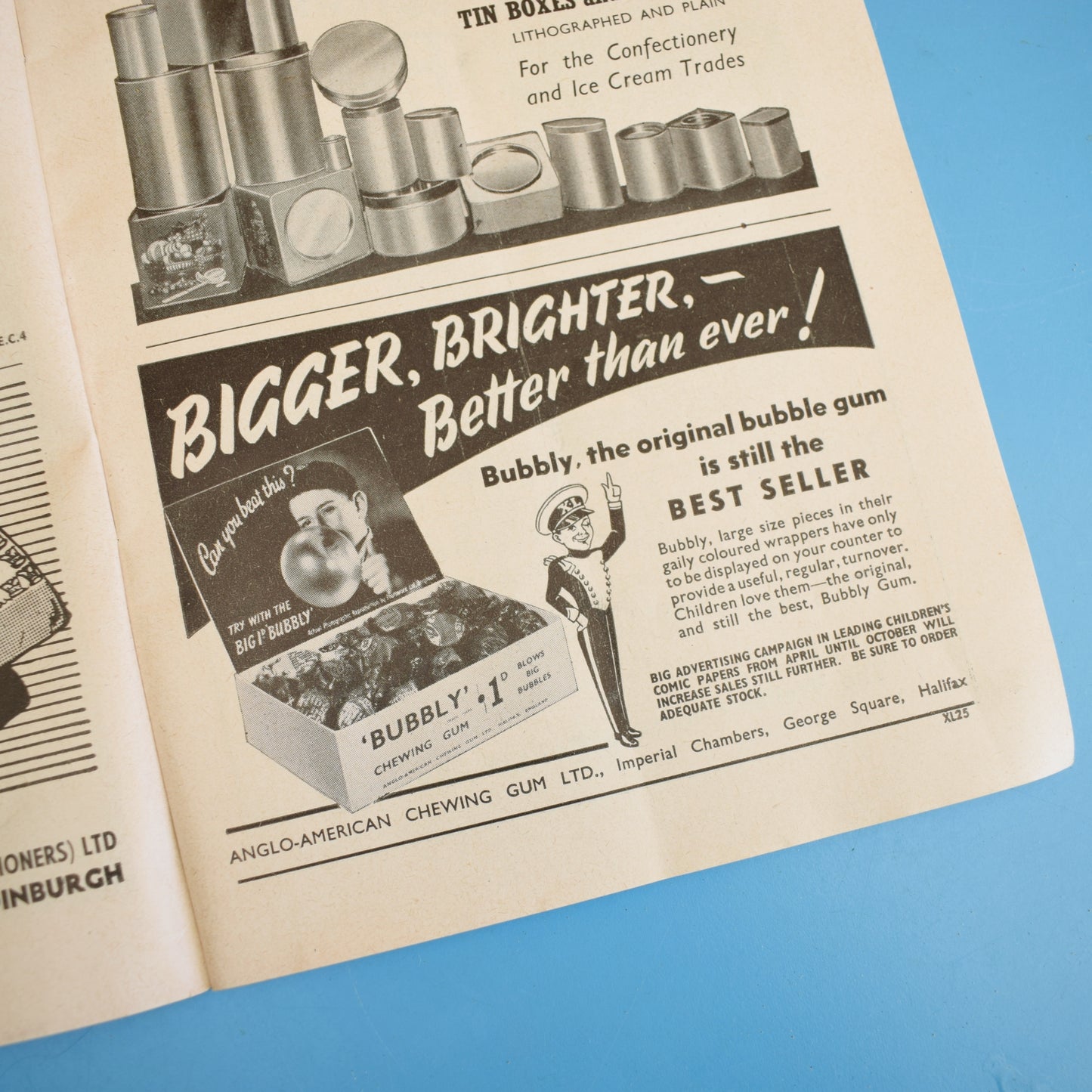 Vintage 1950s Confectionery Journal - Advertising