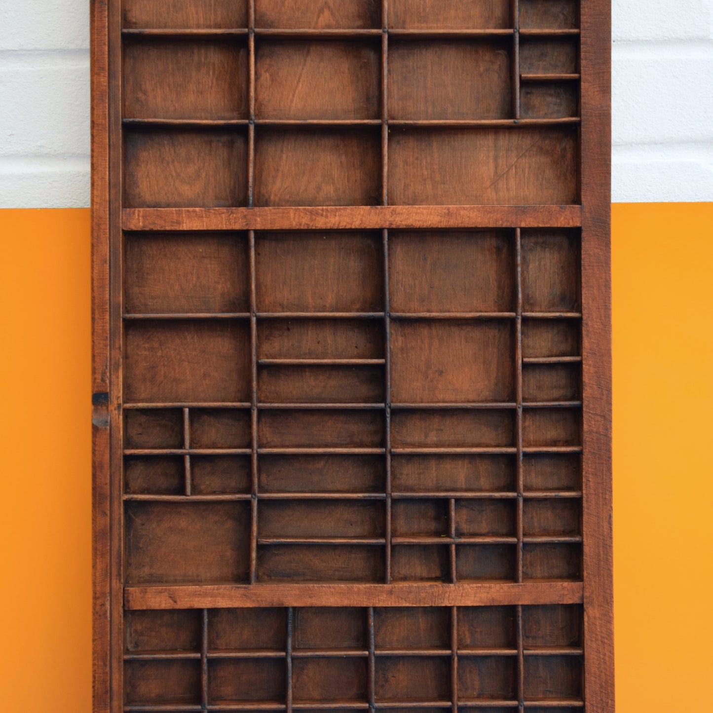 Vintage 1950s Wooden Printers Tray - Collection Display .