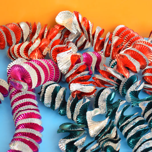 Vintage 1960s Wonder Spin Twisted Foil Decorations - Wider