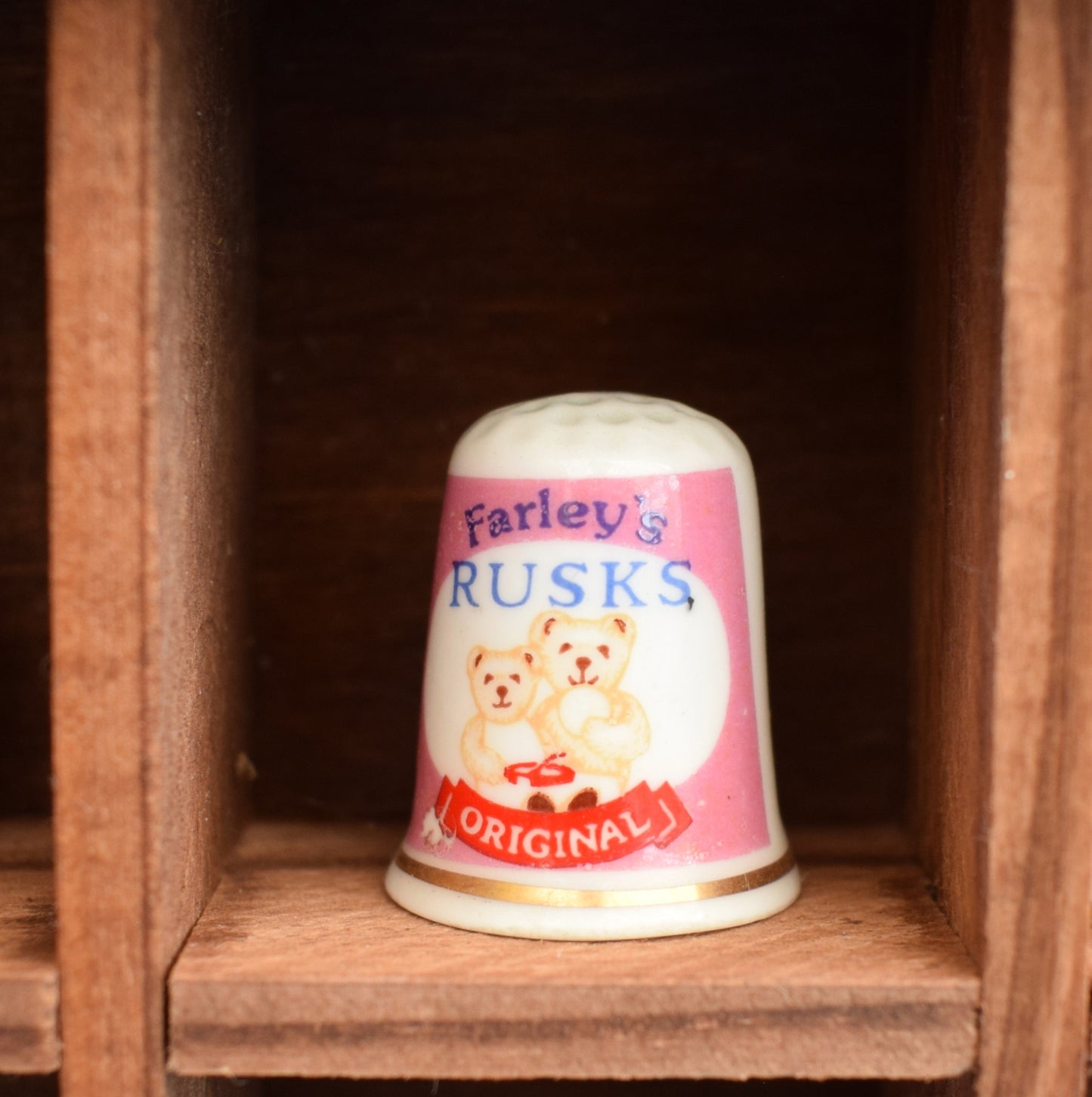 Vintage 1990s Advertising Bone China Thimbles - Brands by Vintage