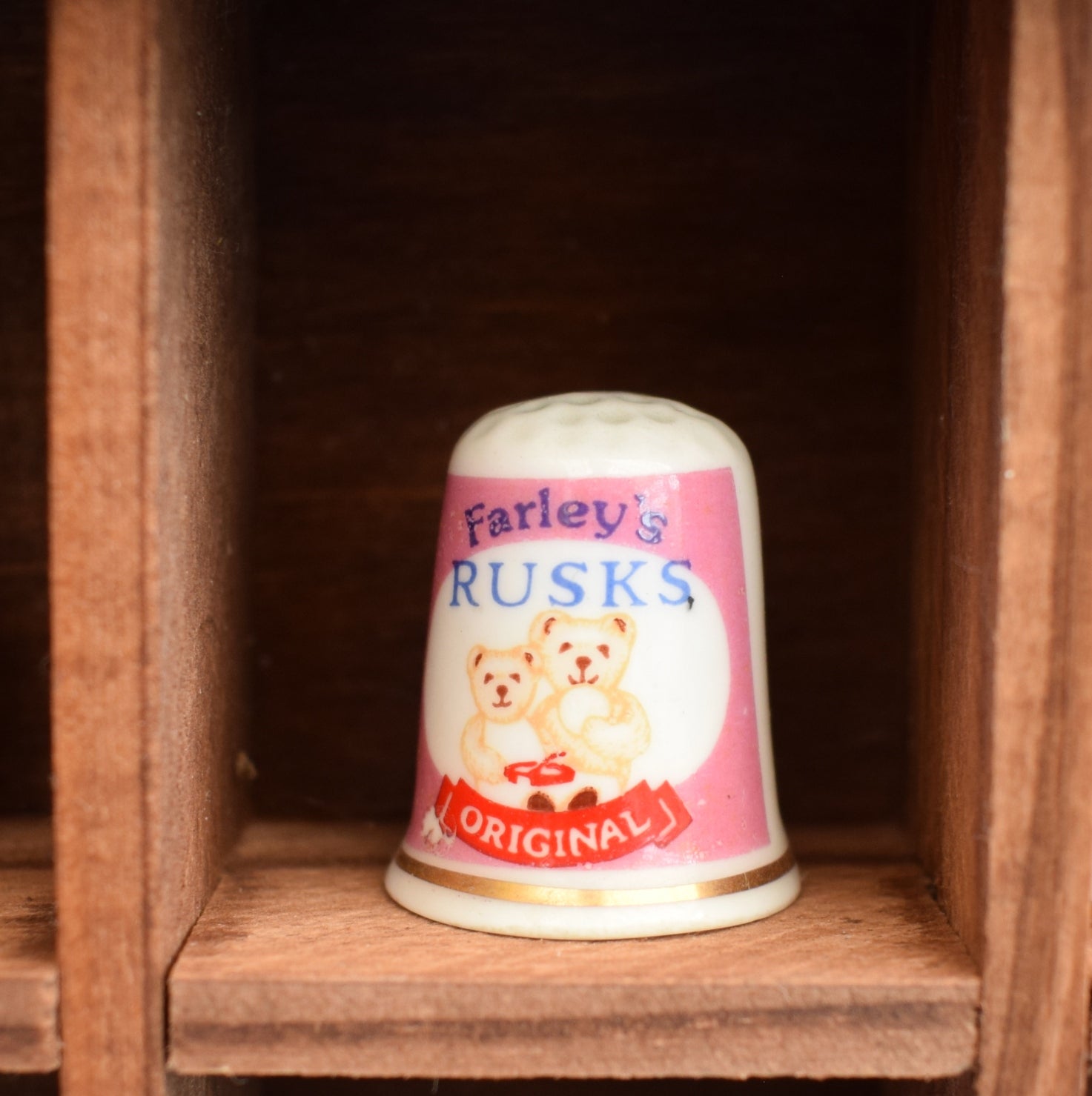 Vintage 1990s Advertising Bone China Thimbles - Brands by Vintage