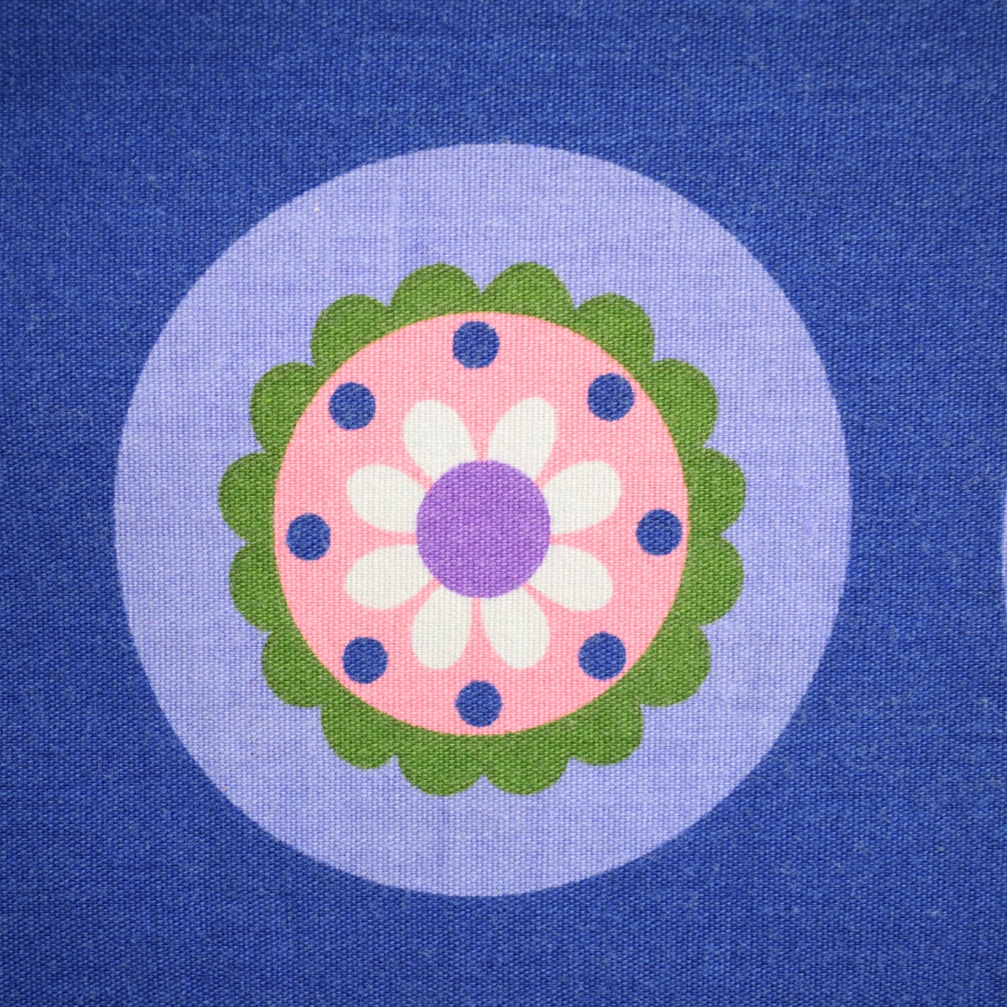 Vintage 1960s Tablecloth - Blue / Purple Flowers- Dunmoy - Ireland