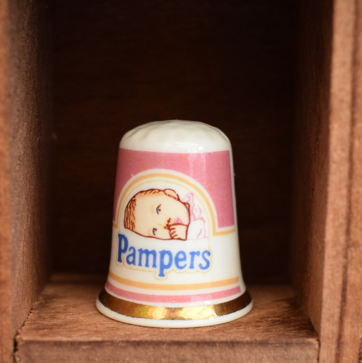 Vintage 1990s Advertising Bone China Thimbles - Brands by Vintage