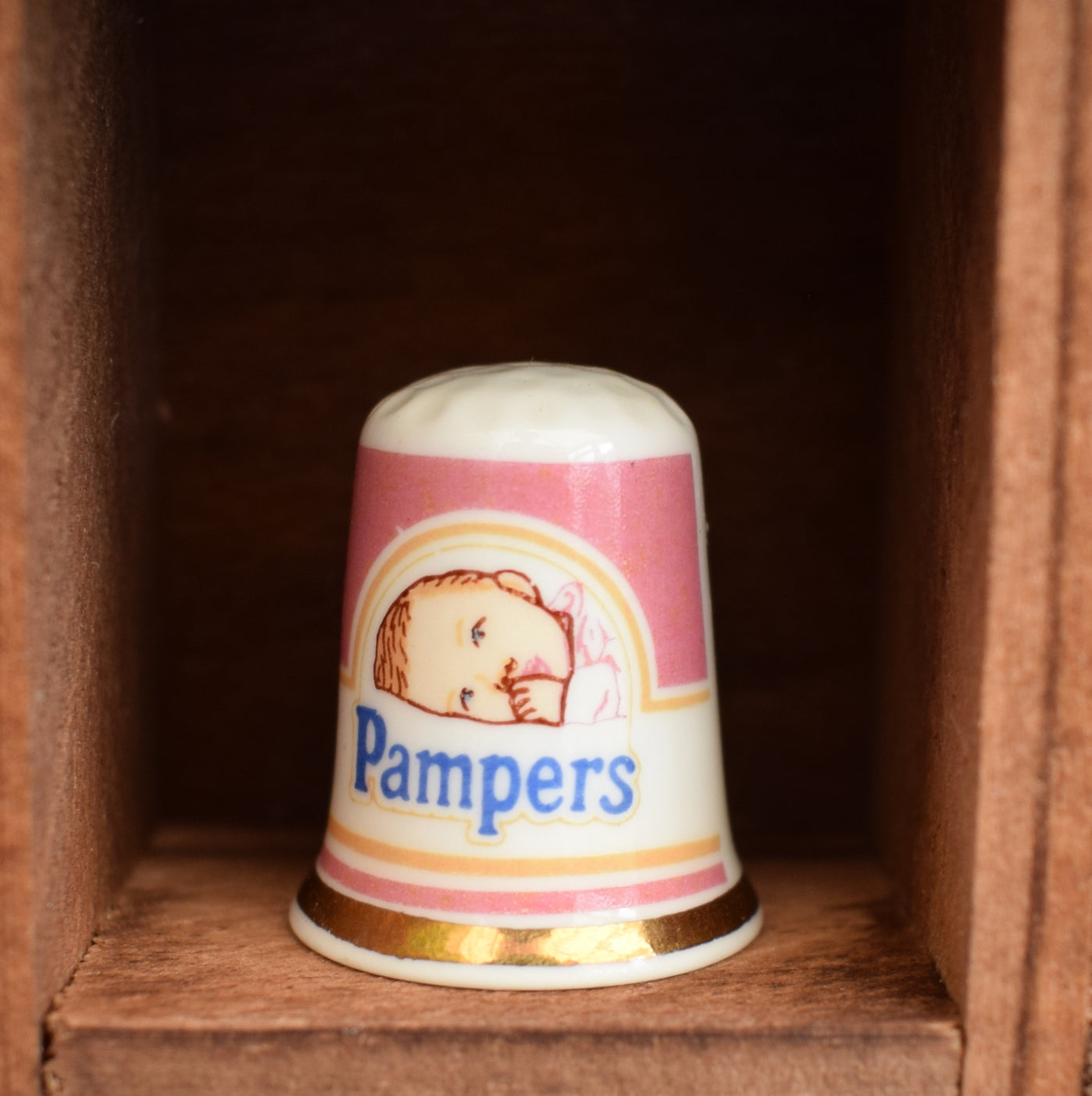 Vintage 1990s Advertising Bone China Thimbles - Brands by Vintage