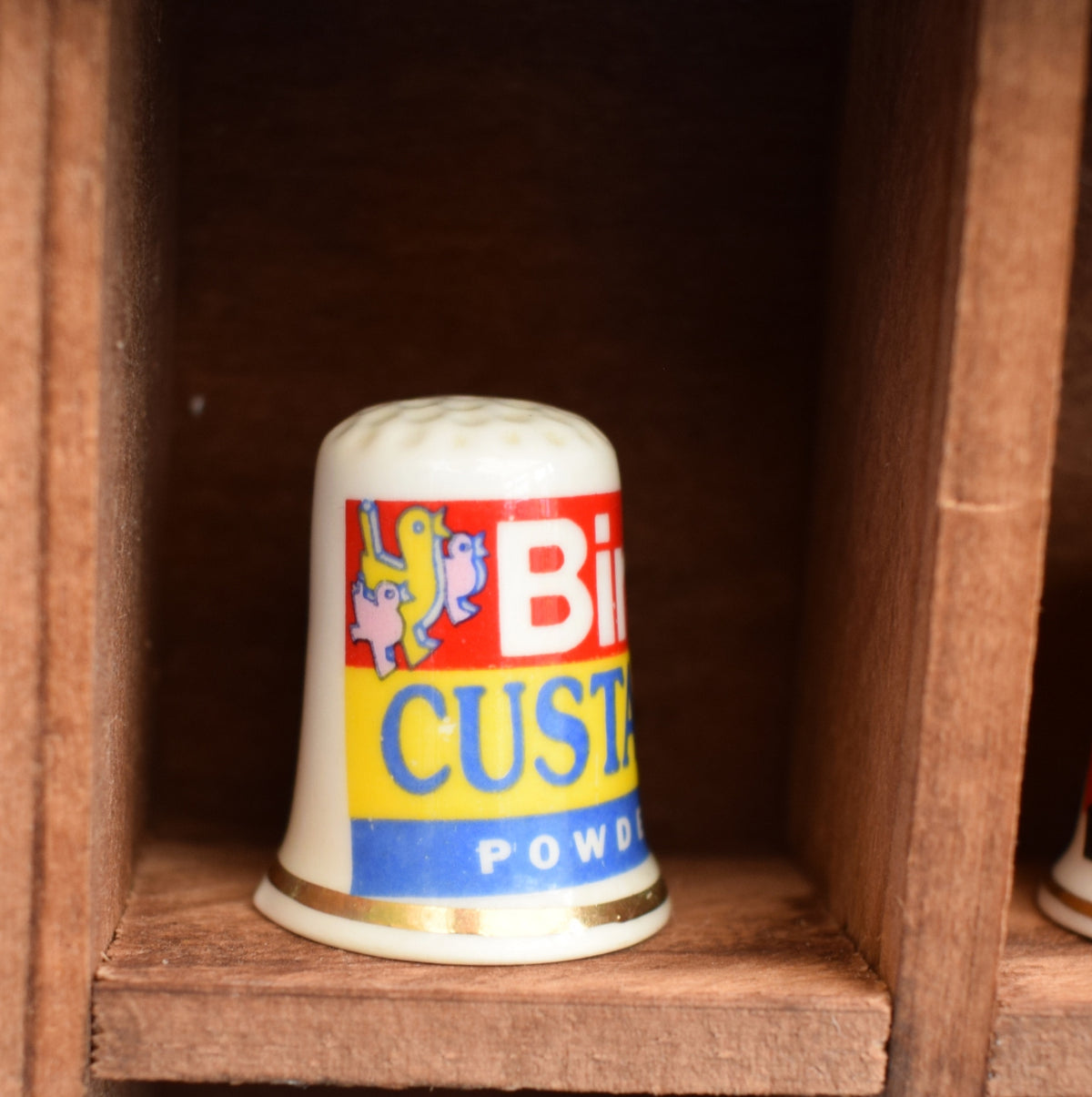 Vintage 1990s Advertising Bone China Thimbles - Brands by Vintage
