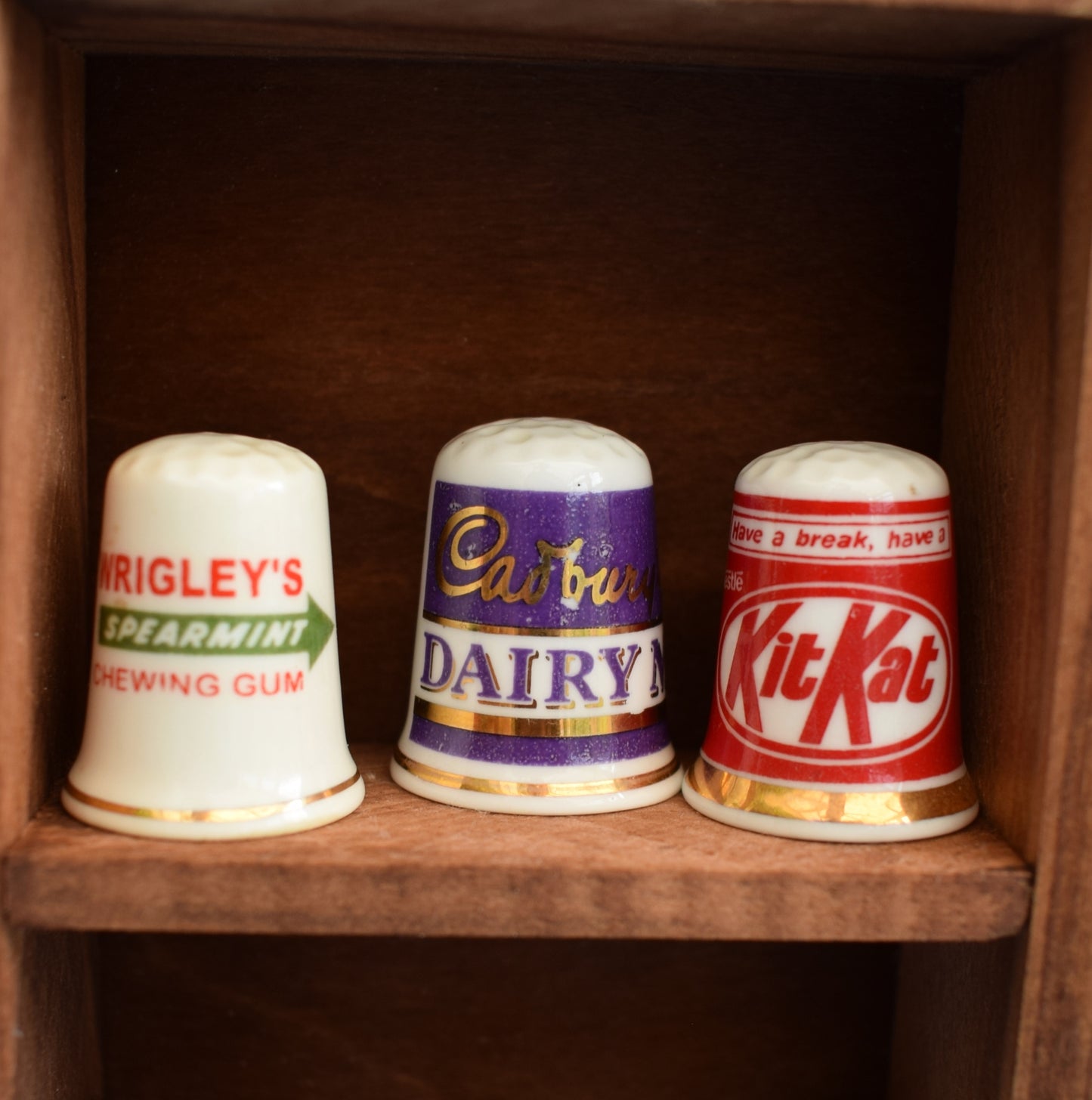 Vintage 1990s Advertising Bone China Thimbles - Brands by Vintage
