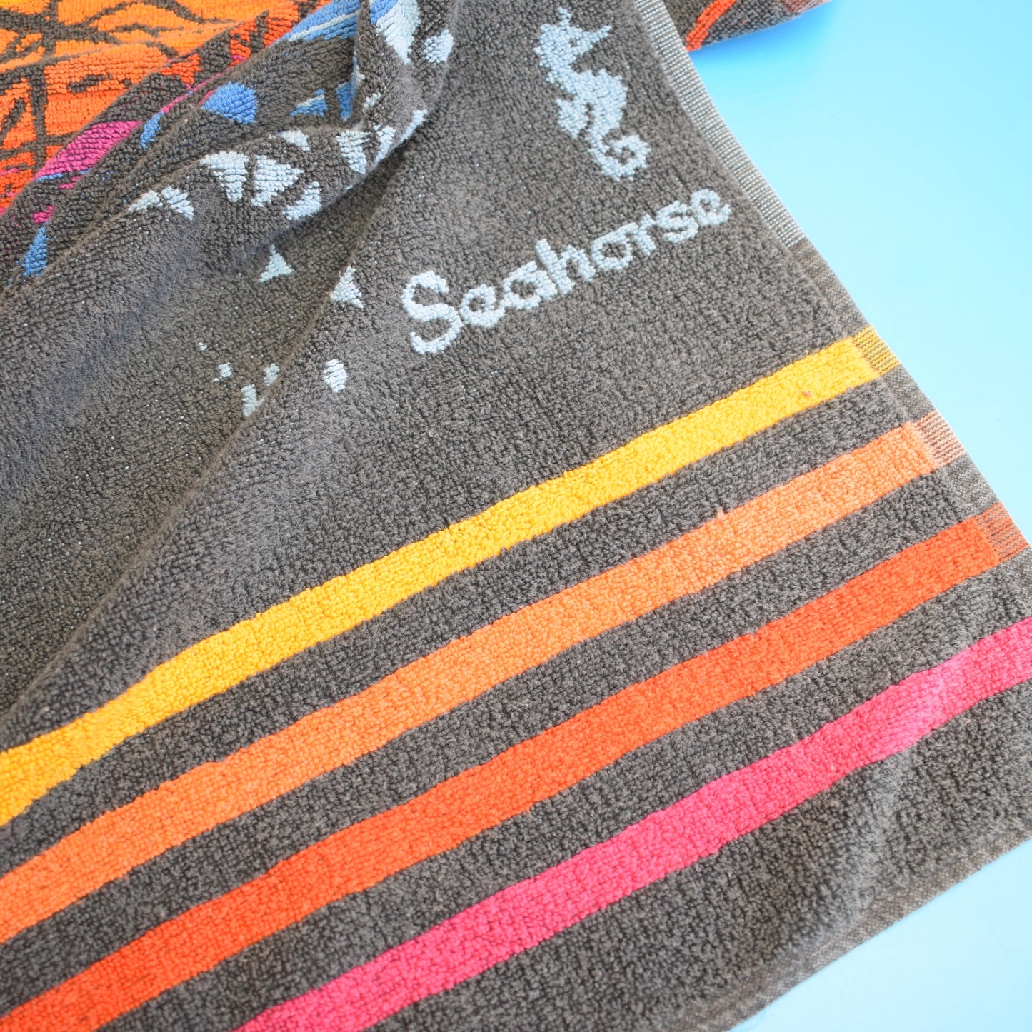 Vintage 1980s Beach Towel - Rainbow Bird