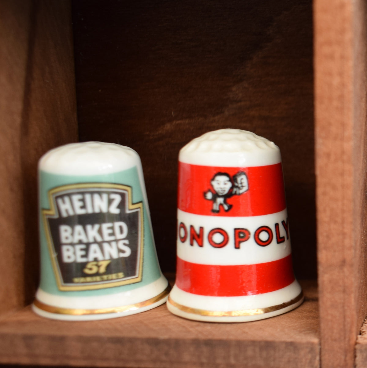 Vintage 1990s Advertising Bone China Thimbles - Brands by Vintage