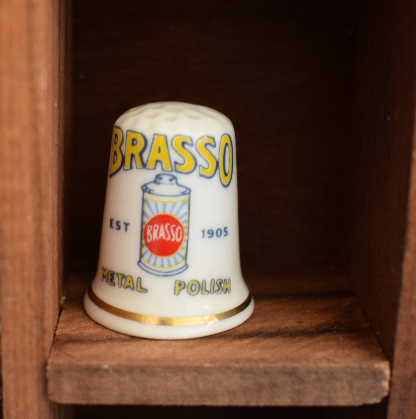 Vintage 1990s Advertising Bone China Thimbles - Brands by Vintage