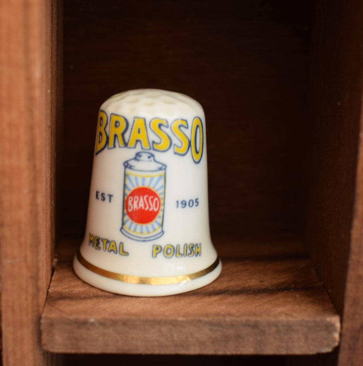 Vintage 1990s Advertising Bone China Thimbles - Brands by Vintage