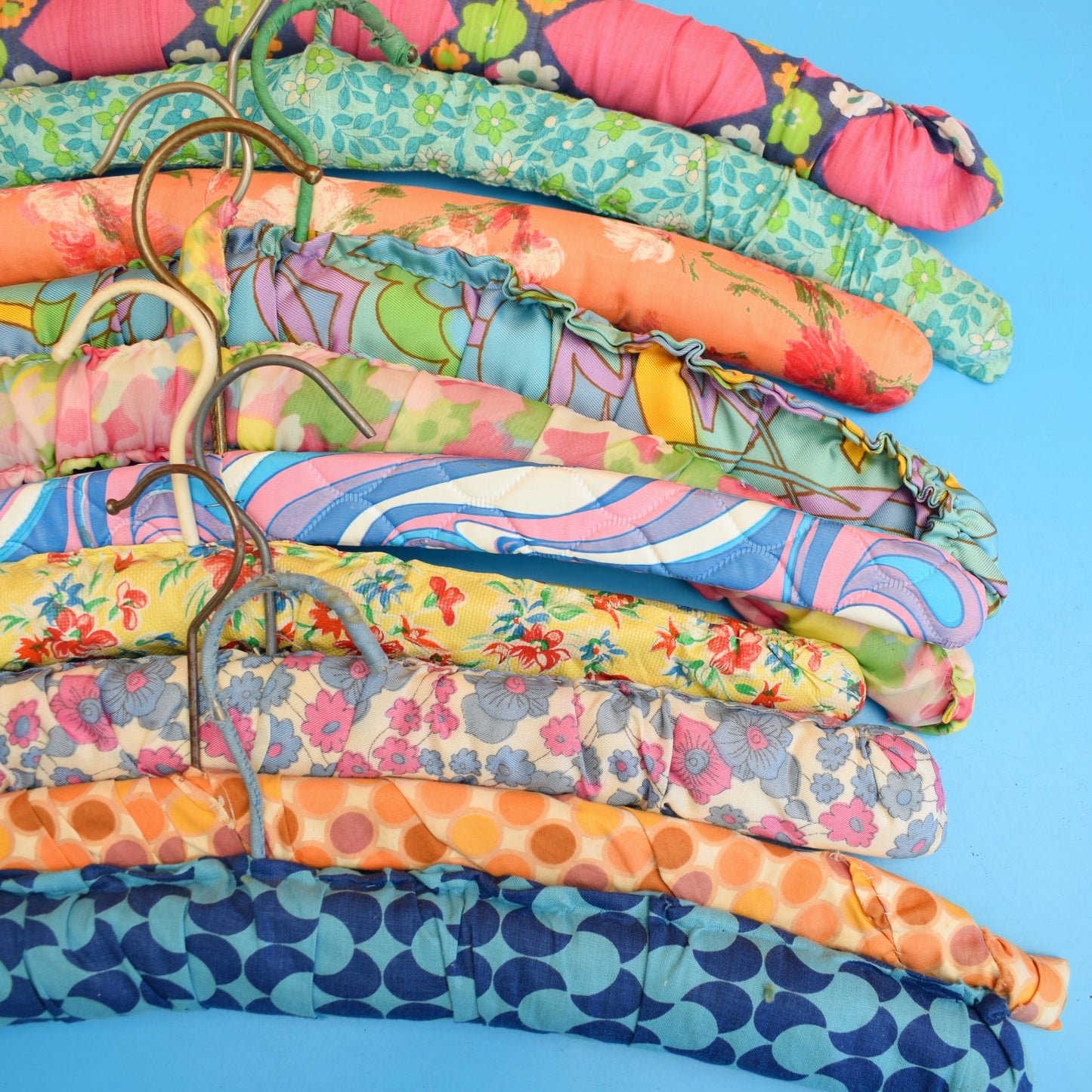 Vintage 1960s Padded Clothes Hangers - x10
