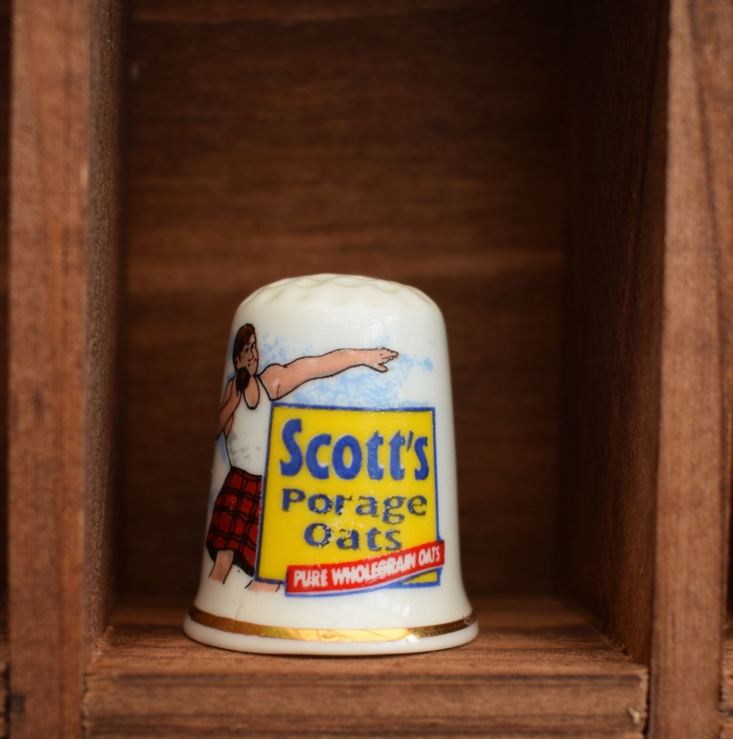 Vintage 1990s Advertising Bone China Thimbles - Brands by Vintage
