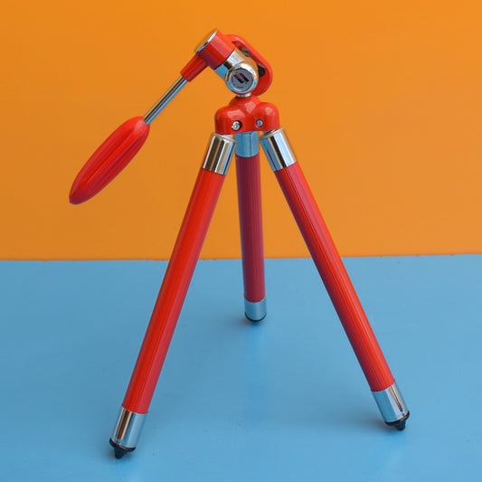 Vintage 1980s Cherry Color Eight Tripod - Red